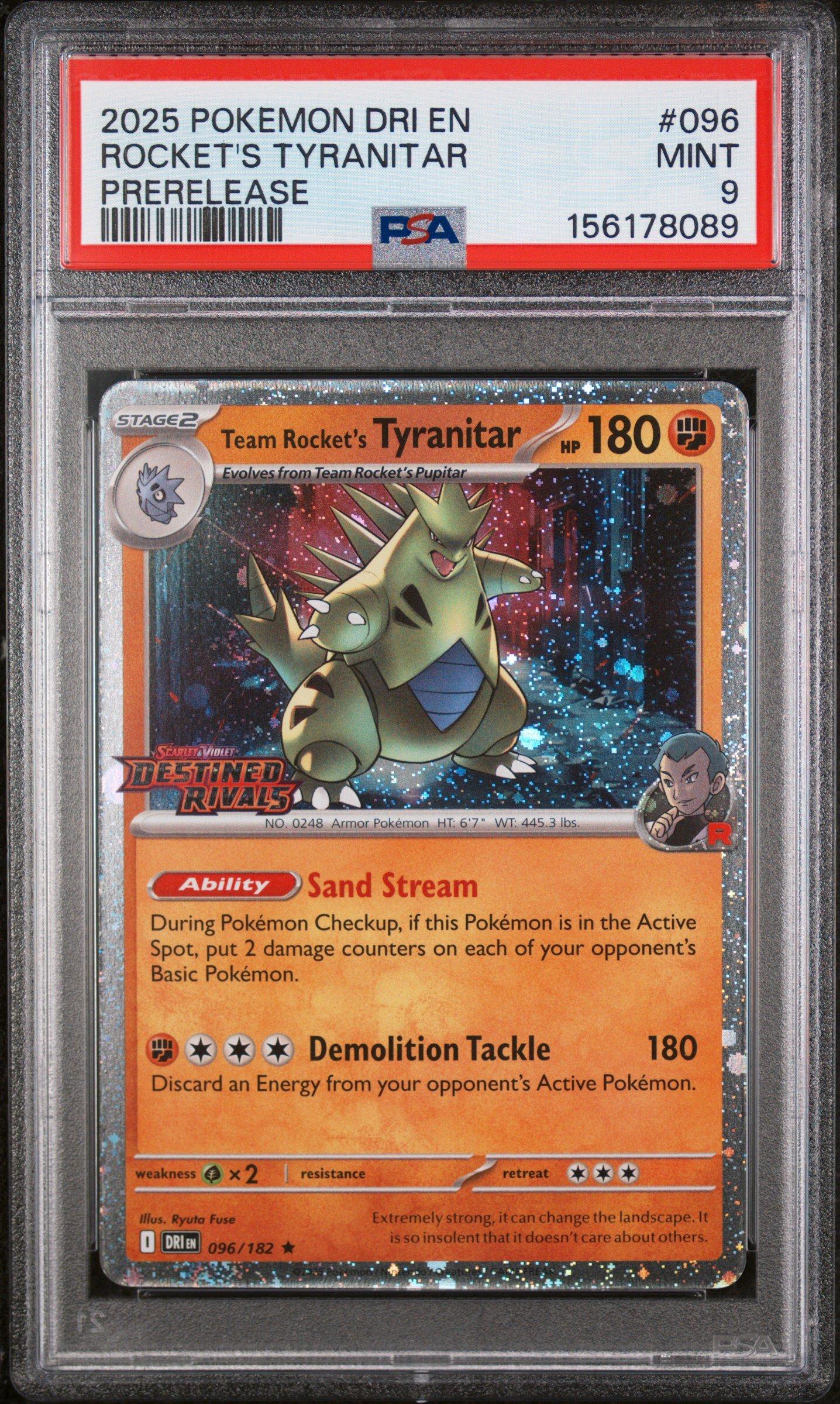 2025 Pokemon Dri En-destined Rivals 096 Team Rocket's Tyranitar