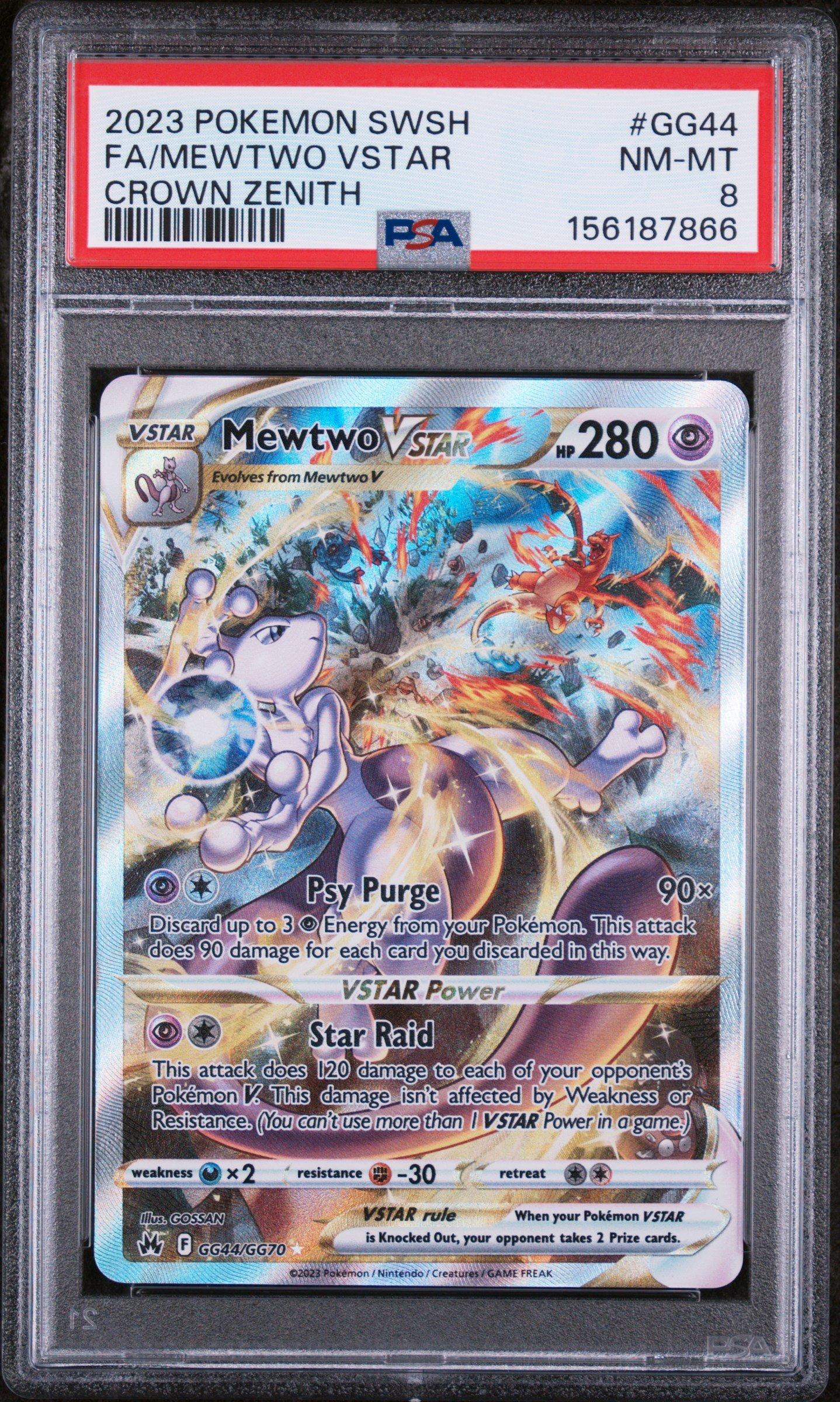 mewtwo v star pokemon card VSTAR GO Rainbow 079/078 CGC 8.5 Pokémon Hit Points280 HP Form 2022 Pokemon Mewtwo VSTAR holo