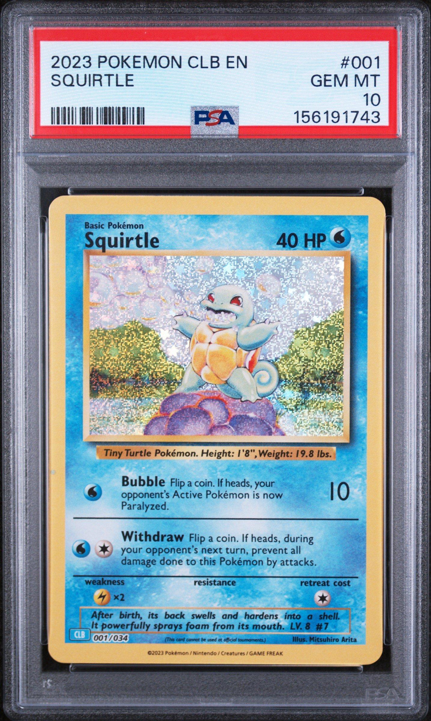 2023 pokemon clb-trading card game classic blastoise Before Pokmon was a global juggernaut, this was part of a secret test run at Wizards of the Coast and just sold for $39,600  One of only a handful known Blastoise 003/034 Trading Card Game