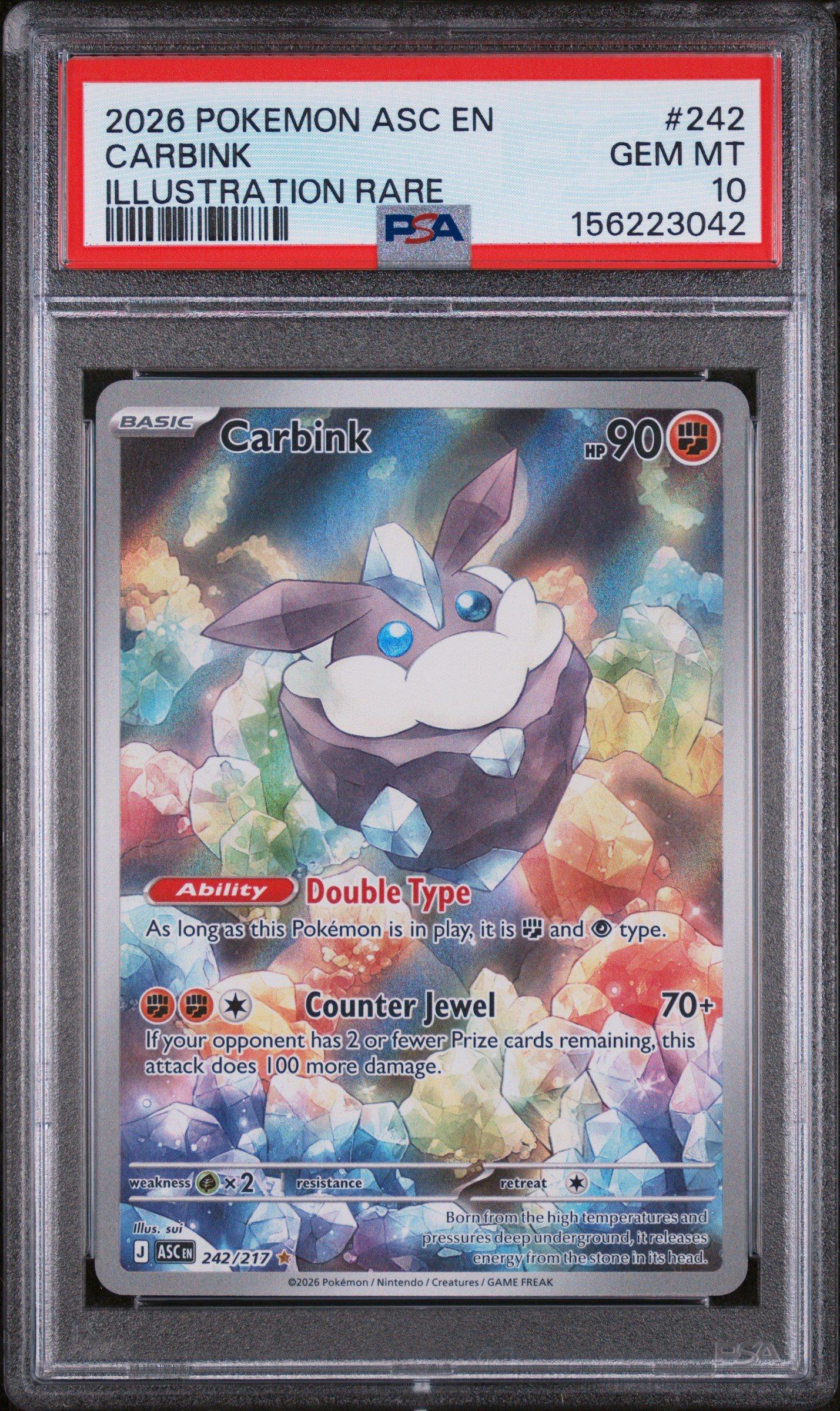 2026 Pokemon Asc En-ascended Heroes 242 Carbink Illustration Rare