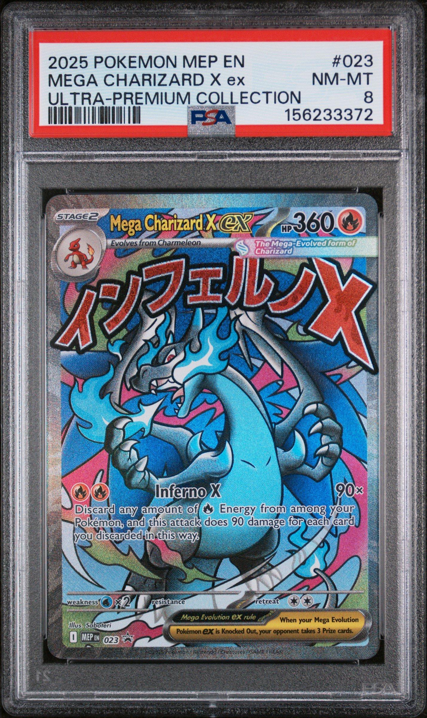 2025 Pokemon Mep En-me Black Star Promo 023 Mega Charizard X Ex