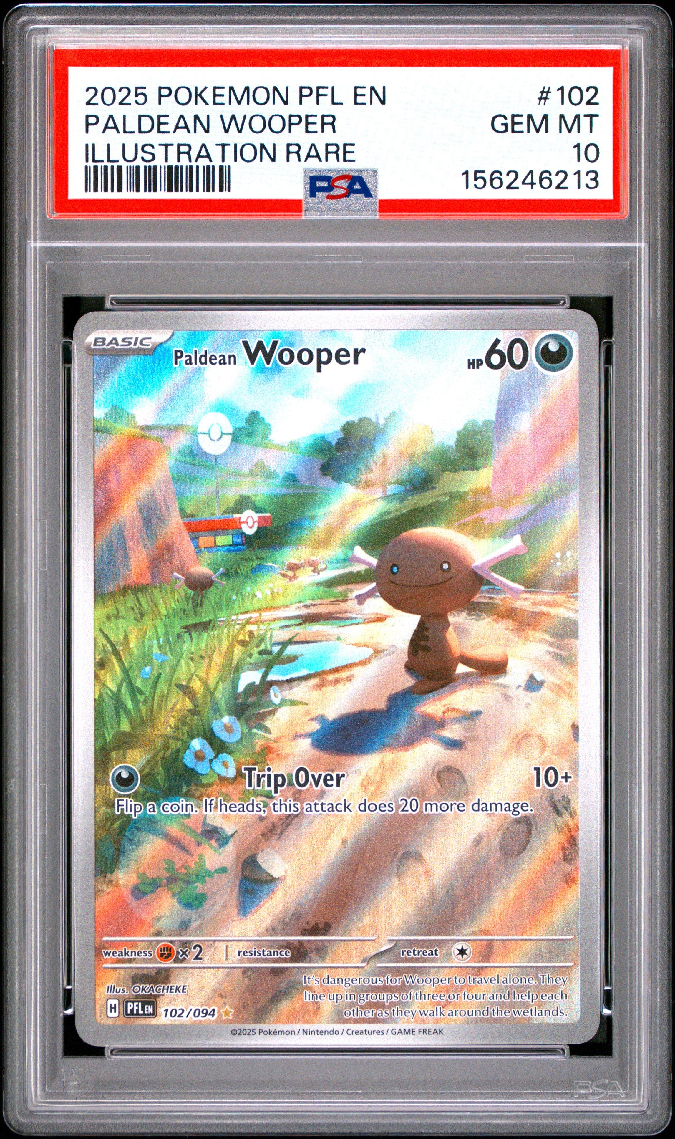 2025 Pokemon Pfl En-phantasmal Flames 102 Paldean Wooper