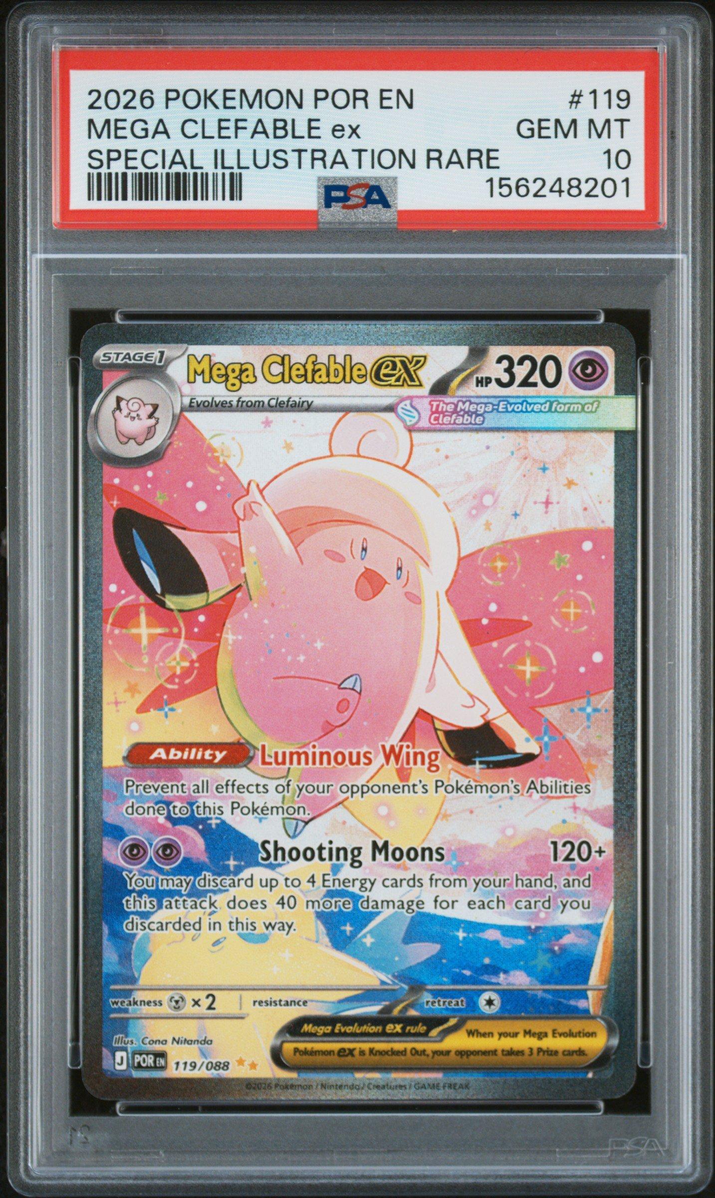2026 Pokemon Por En-perfect Order 119 Mega Clefable Ex Special