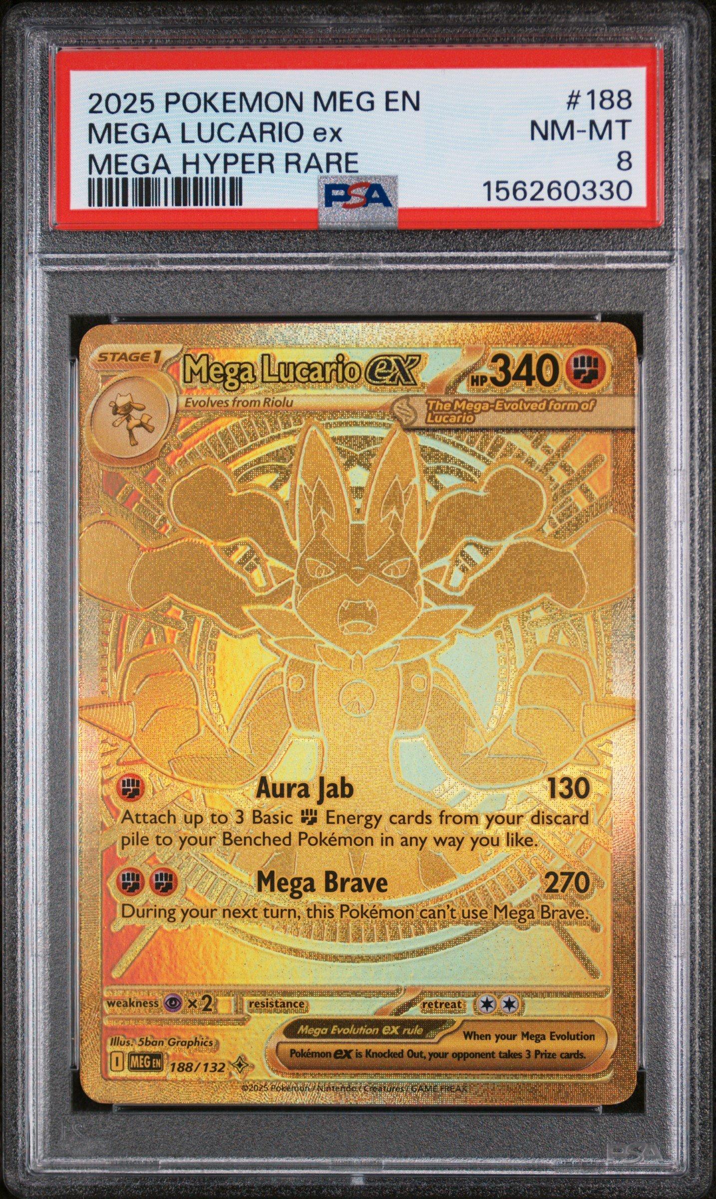 2025 Pokemon Meg En-mega Evolution 188 Mega Lucario Ex Mega Hyper