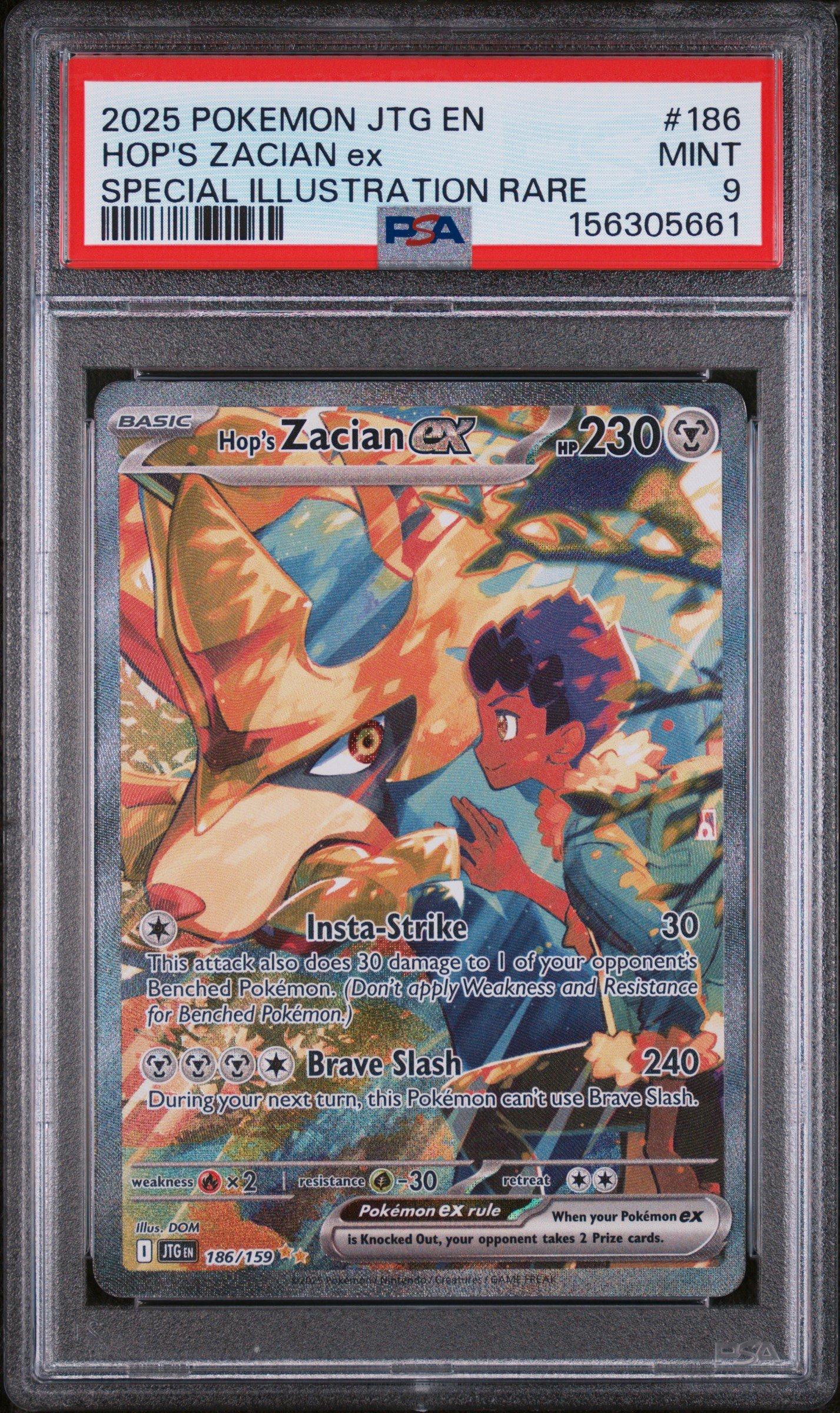 2025 Pokemon Jtg En-journey Together 186 Hop's Zacian Ex Special