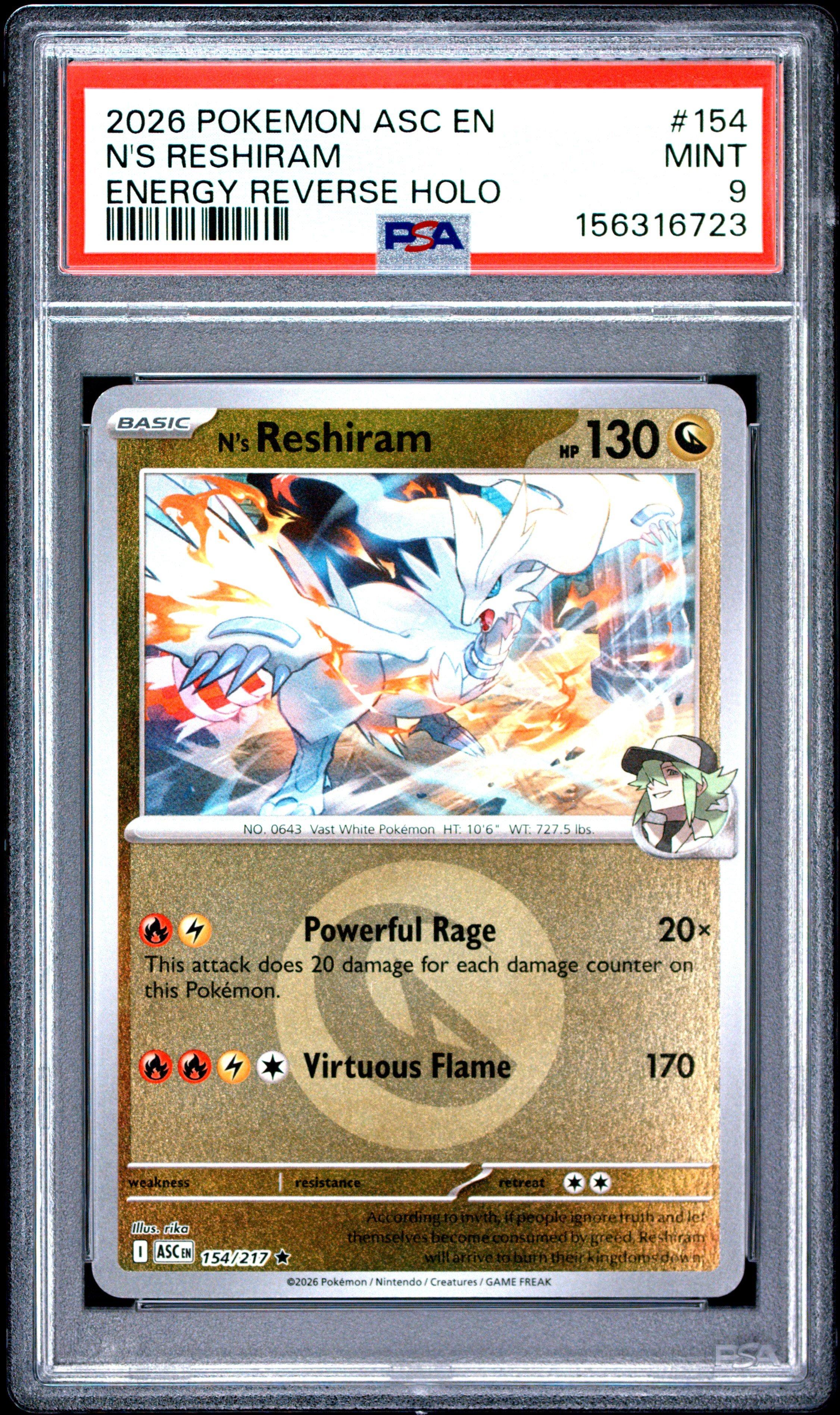 pokemon reshiram card (28/113) [Black & White: Legendary Treasures] Product contents 2026 Pokemon Asc En-ascended Heroes