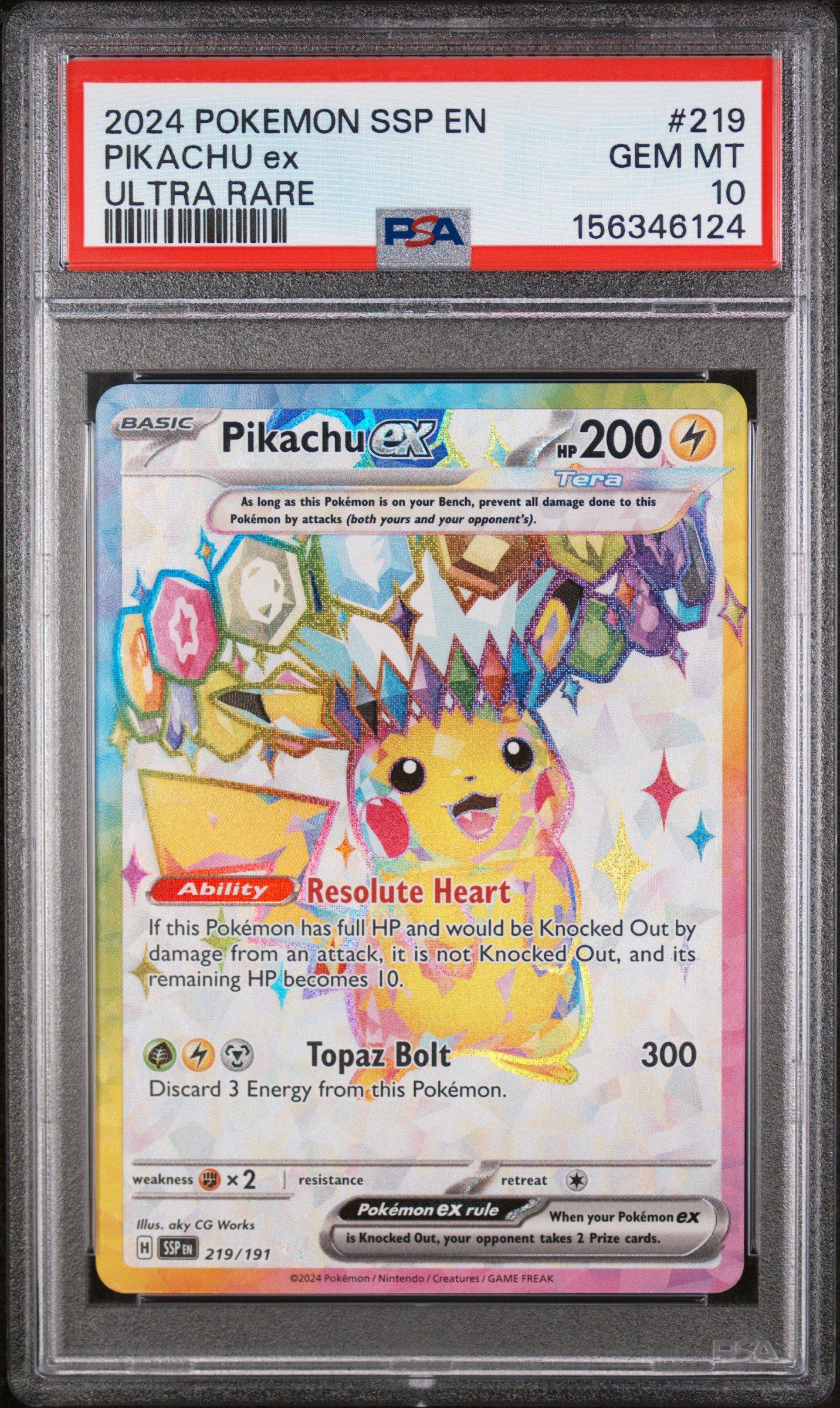 ultra rare pikachu card POKMON GAME S8b 279/184 UR VMAX style setup or your main portfolio Pikachu ex 2024 Pokemon Super