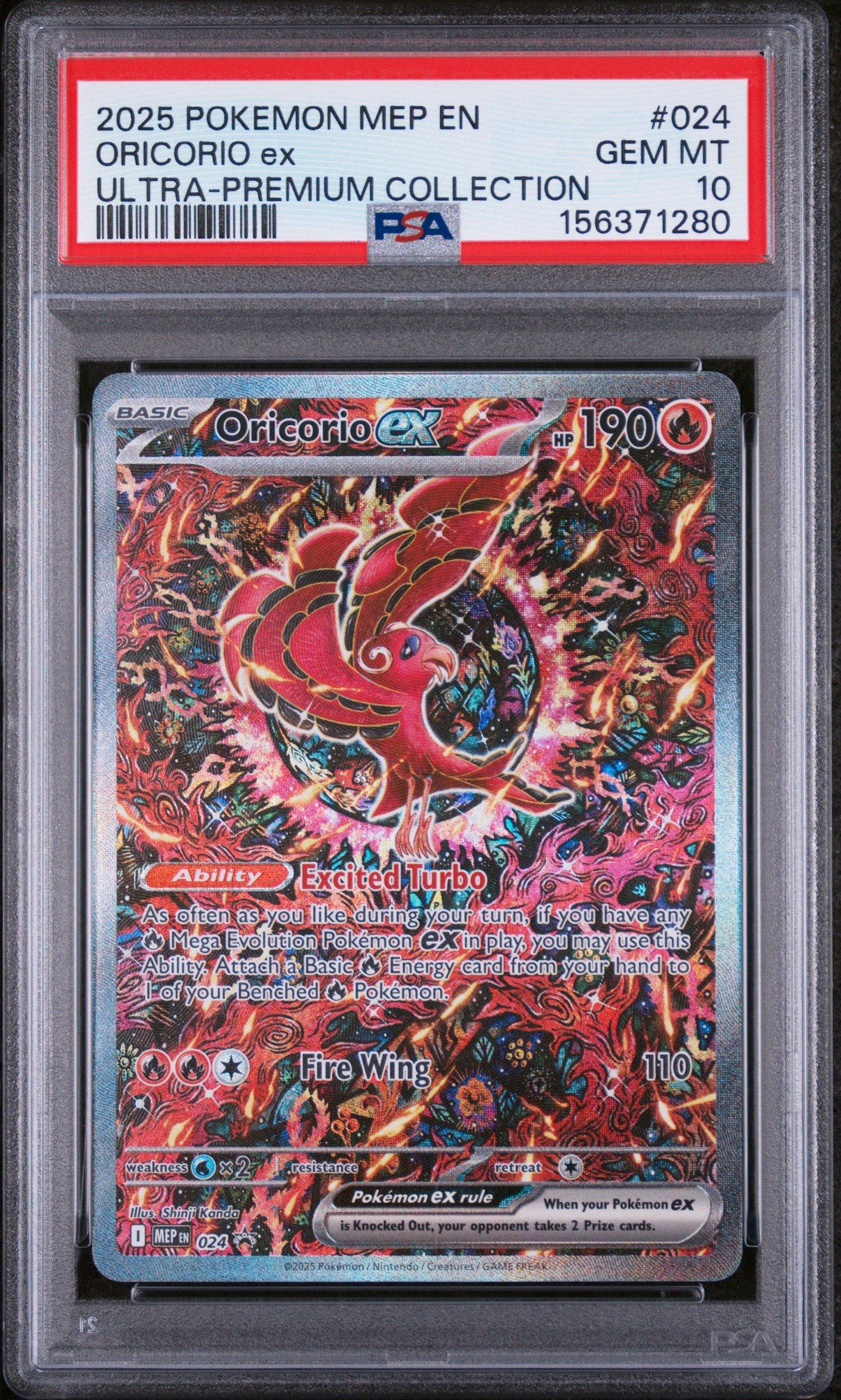 2025 Pokemon Mep En-me Black Star Promo 024 Oricorio Ex Mega