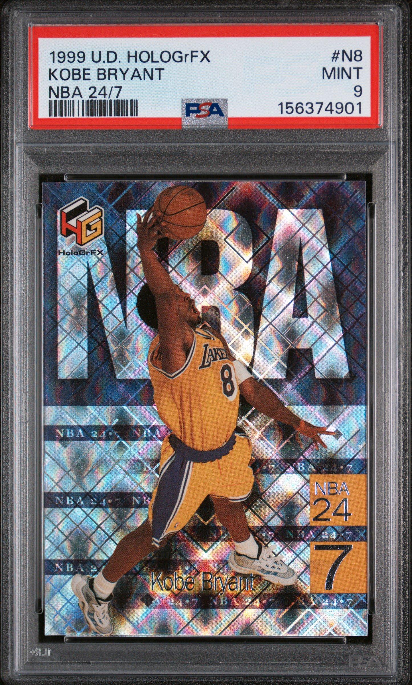 1999 Upper Deck Hologrfx Nba 24/7 N8 Kobe Bryant PSA 9 Graded Card 