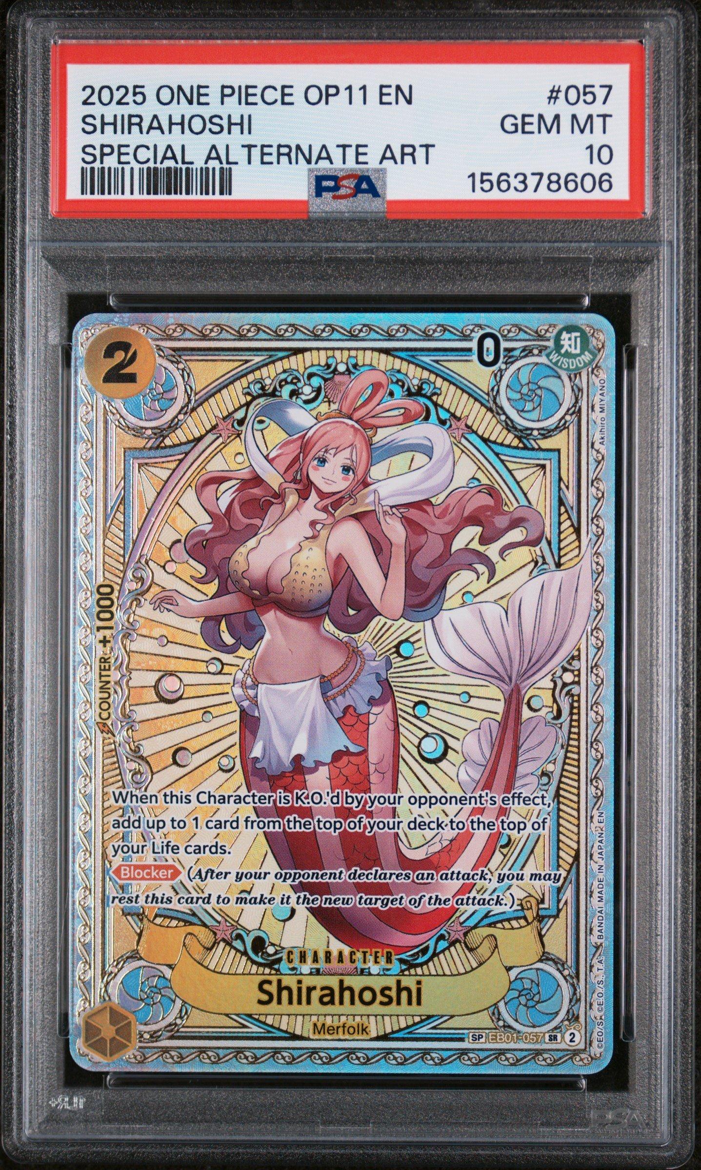 【psa10】ワンピースカード しらほし OP11 JP 057 2025 One Piece Op11-a Fist Of Divine Speed 057 Shirahoshi Special