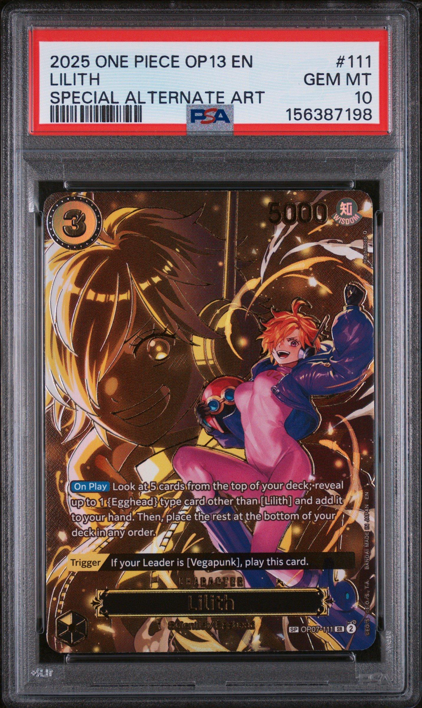PSA10リリス #113 9947 2025 One Piece Op13-carrying On His Will 111 Lilith Special