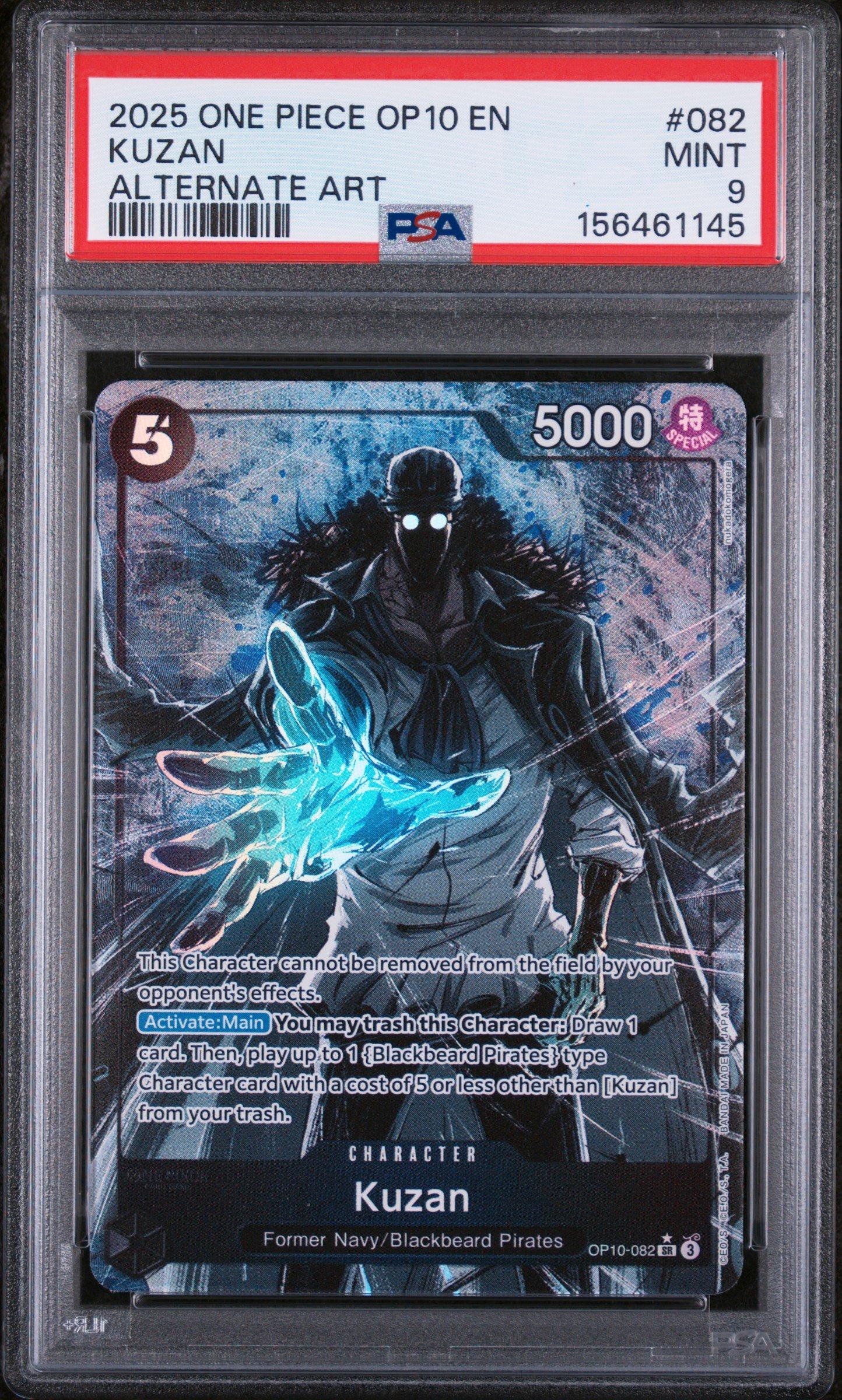 2025 One Piece Op10-royal Blood 082 Kuzan Alternate Art PSA 9