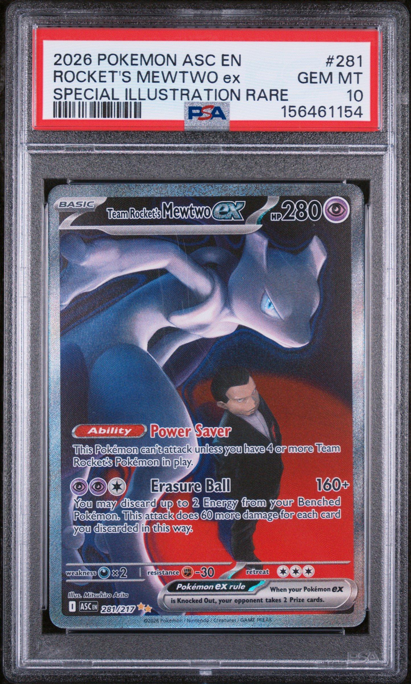2026 Pokemon Asc En-ascended Heroes 281 Team Rocket's Mewtwo Ex