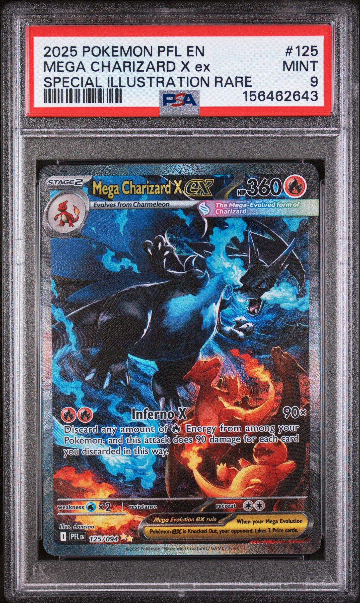 2025 Pokemon Pfl En-phantasmal Flames 125 Mega Charizard X Ex