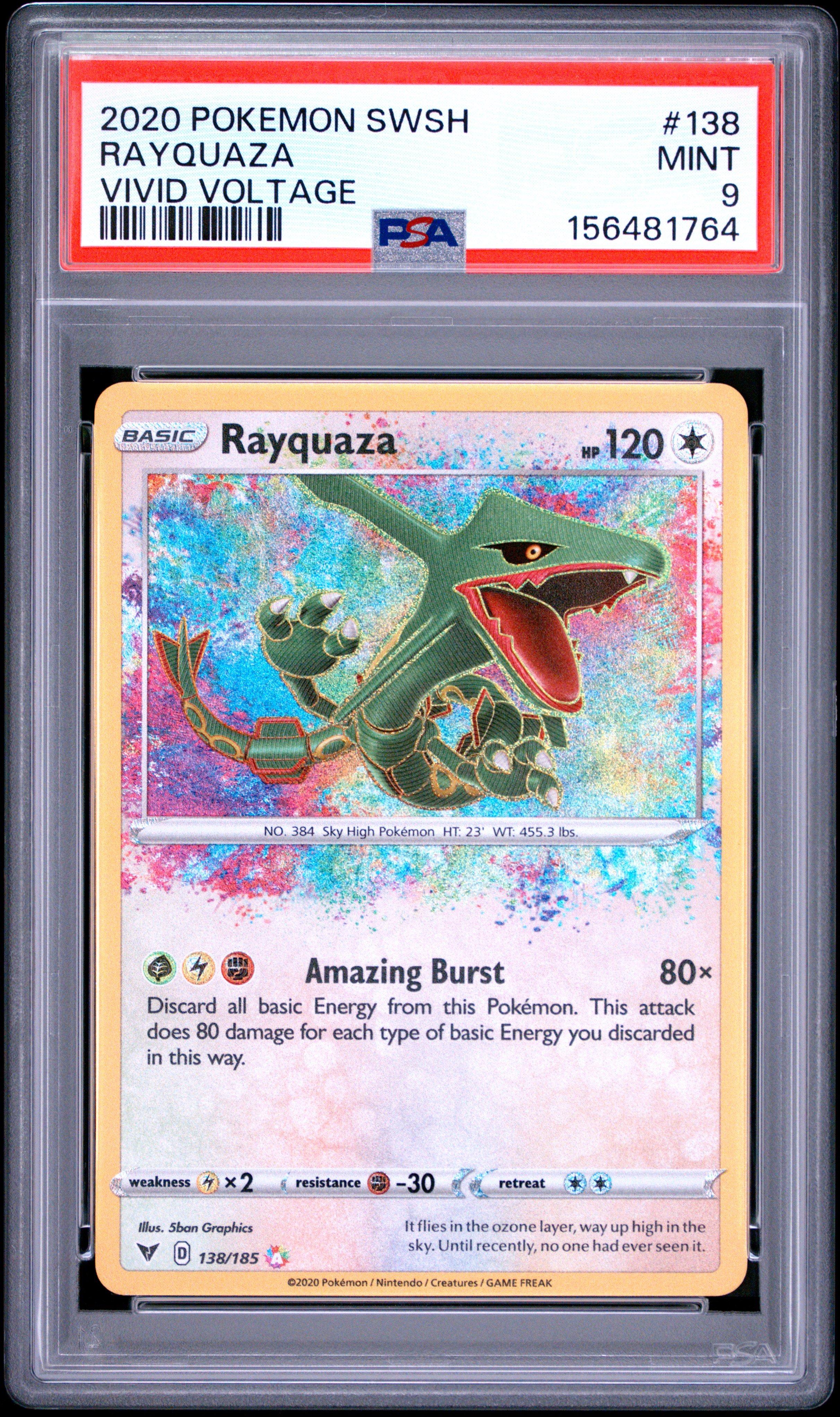 【ARS9】 No.138 ポケモン　カードダス 2020 Pokemon Sword & Shield Vivid Voltage 138 Rayquaza PSA 9