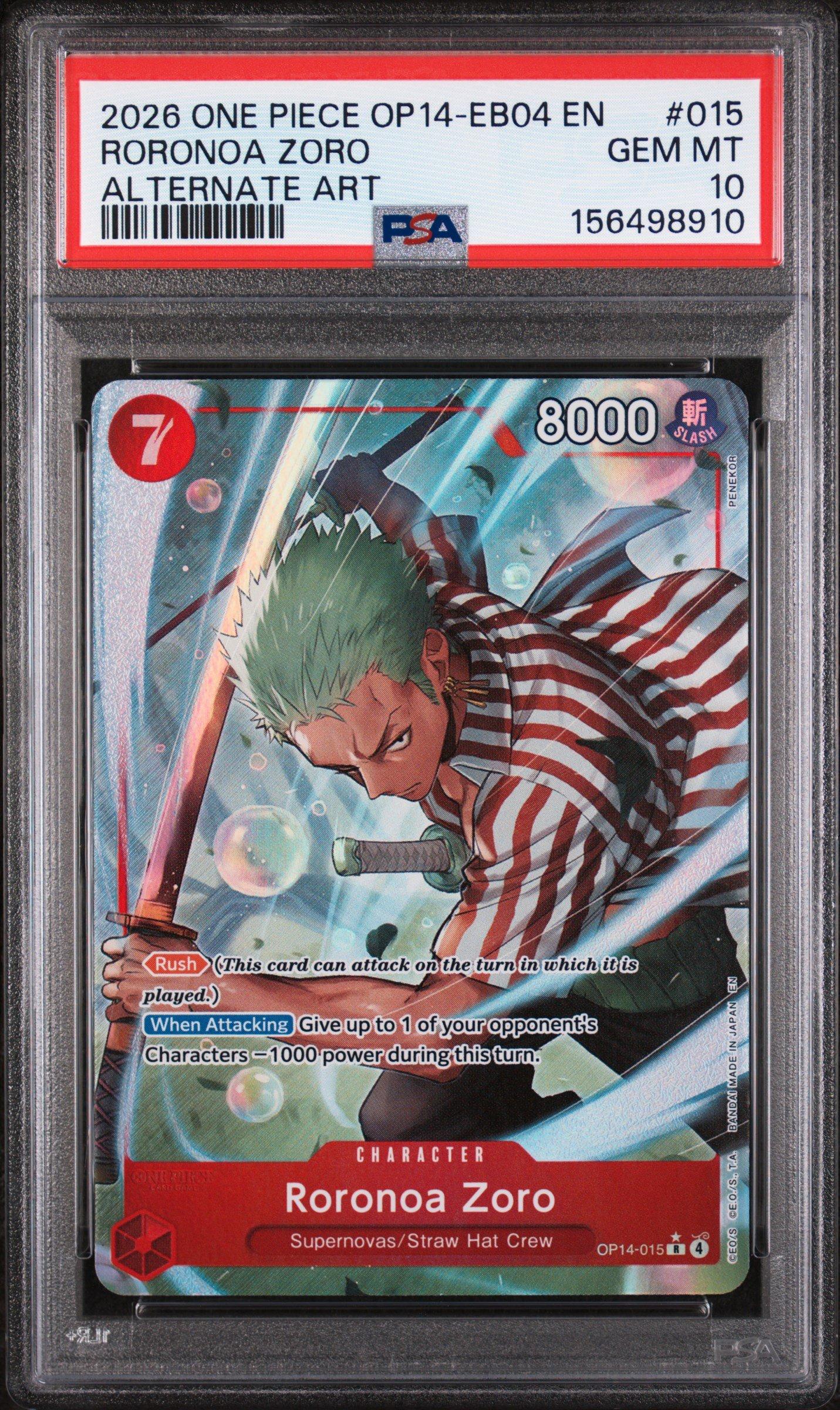 2026 One Piece Op14-eb04-the Azure Sea's Seven 015 Roronoa Zoro