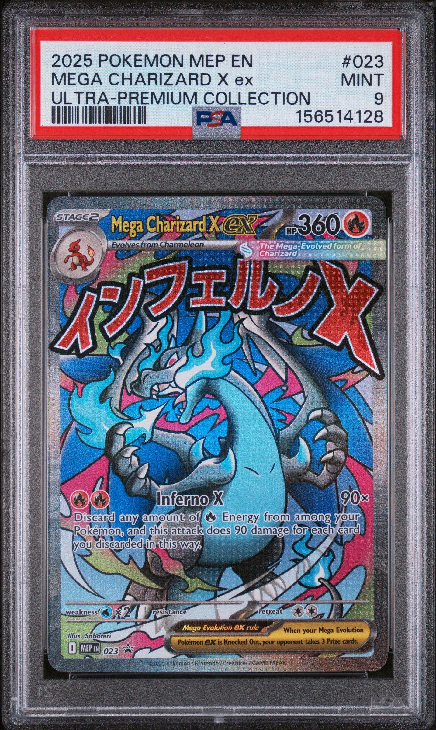 2025 Pokemon Mep En-me Black Star Promo 023 Mega Charizard X Ex