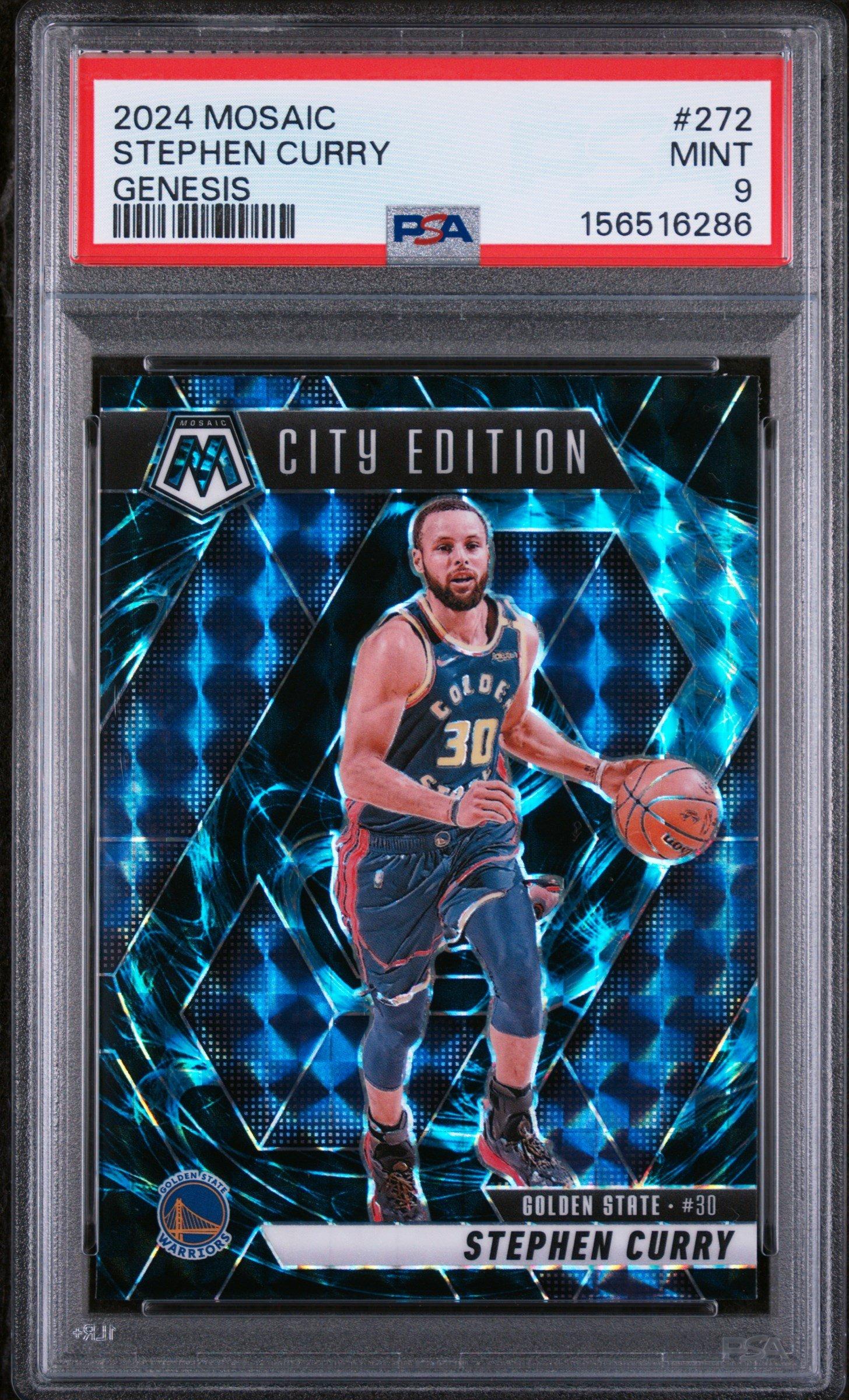 2024 Panini Mosaic 272 Stephen Curry Genesis PSA 9 Graded Card
