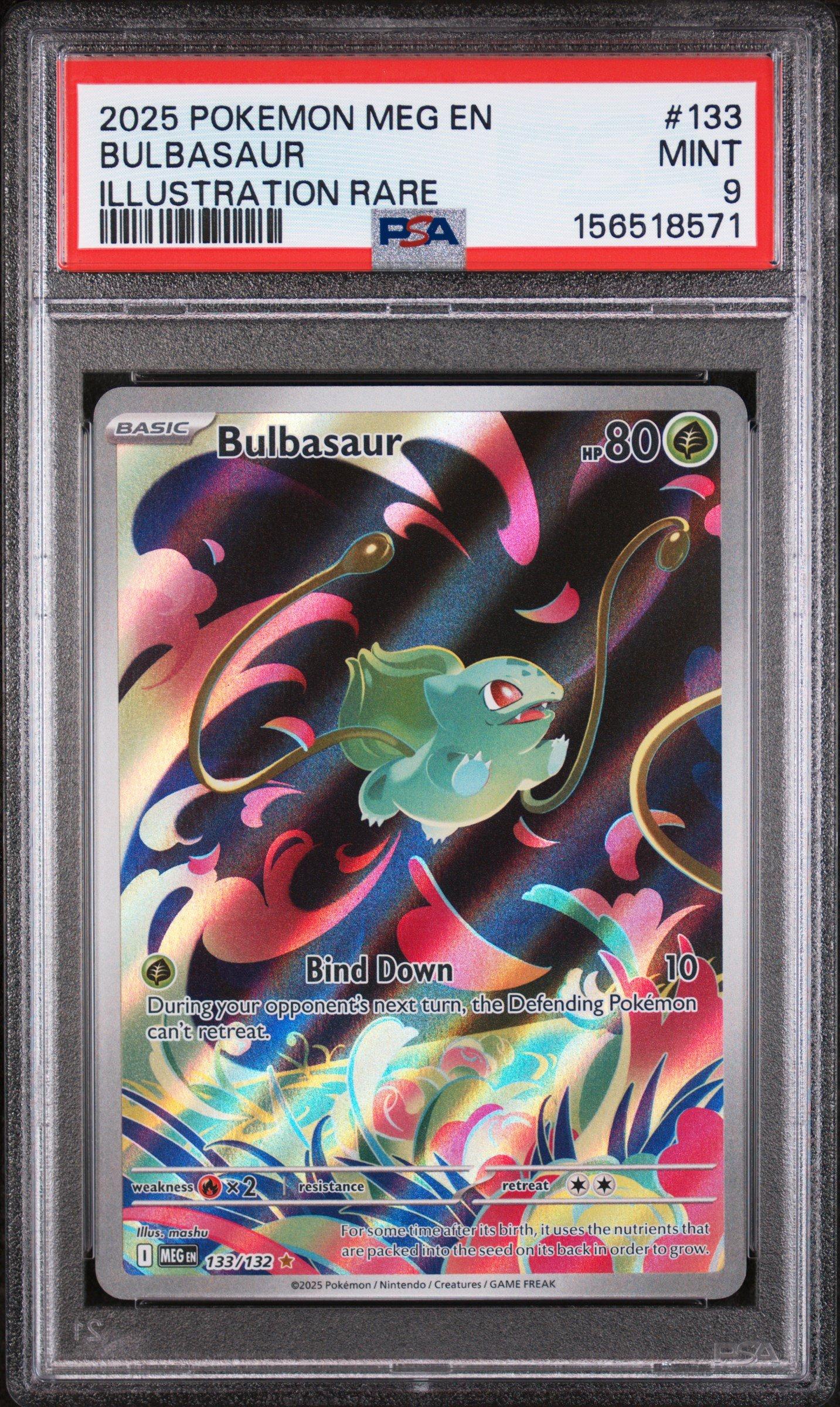2025 Pokémon Bulbasaur Art Rare 2025 Pokemon Meg En-mega Evolution 133 Bulbasaur Illustration Rare