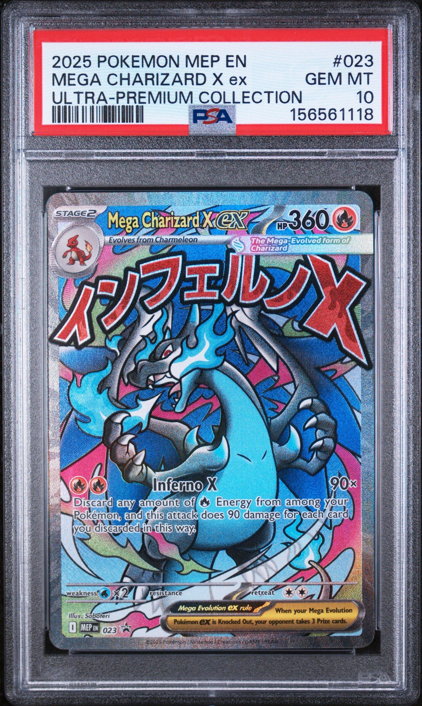 2025 Pokemon Mep En-me Black Star Promo 023 Mega Charizard X Ex