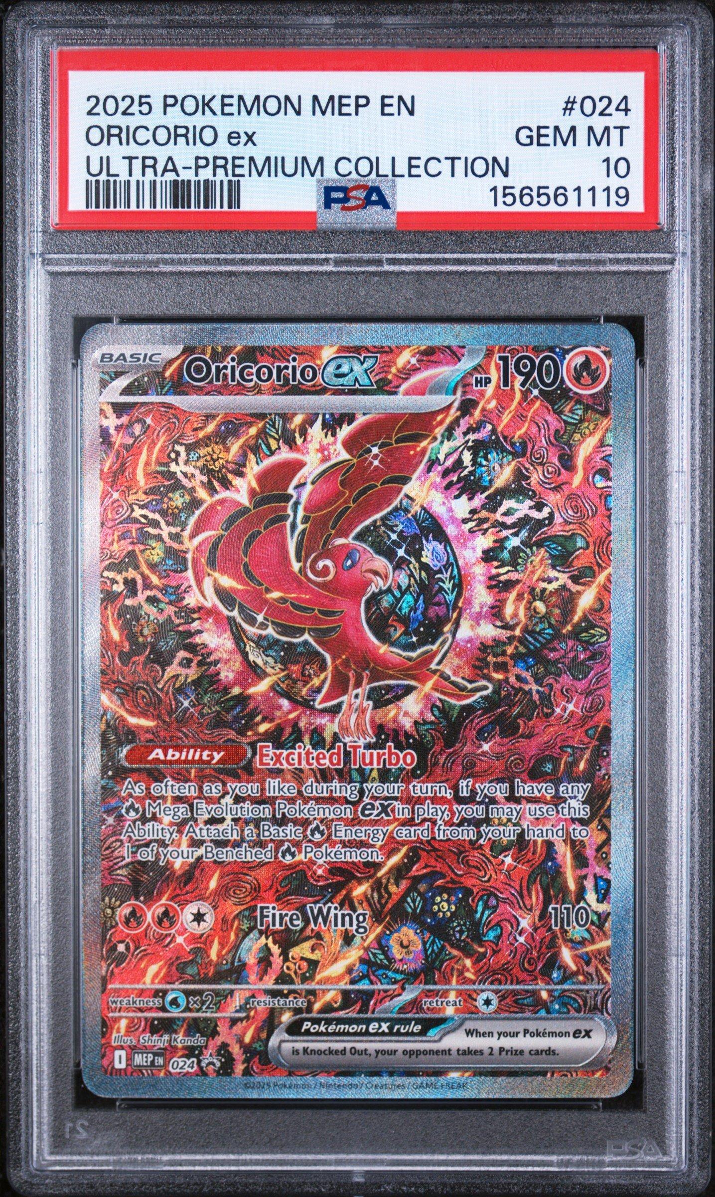 2025 Pokemon Mep En-me Black Star Promo 024 Oricorio Ex Mega
