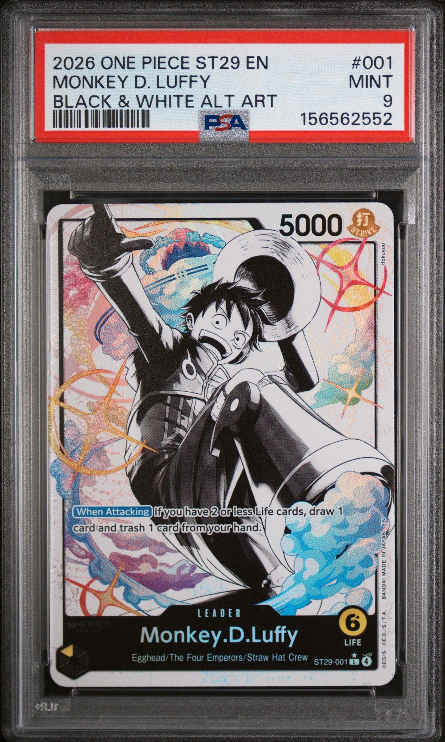 ワンピース カードゲーム PSA10 ONE PIECE ST29-001 MONKEY D. LUFFY 2026 One Piece Starter Deck St29-egghead 001 Monkey D. Luffy Black