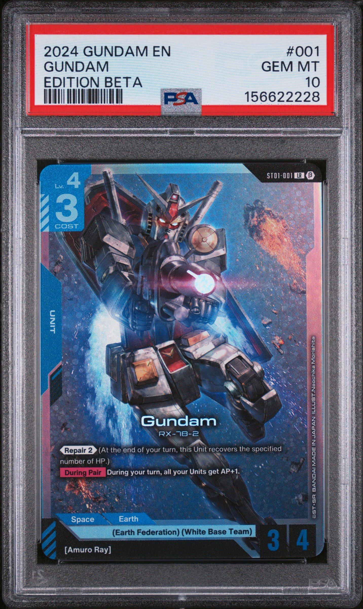 2024 Gundam Edition Beta 001 Gundam PSA 10 Graded Card | GameStop