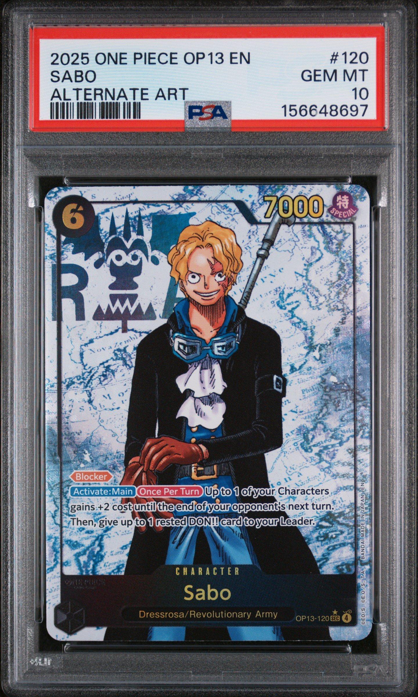 2025 ONE PIECE OP13-JP #120 サボ 2025 One Piece Op13-carrying On His Will 120 Sabo Alternate Art