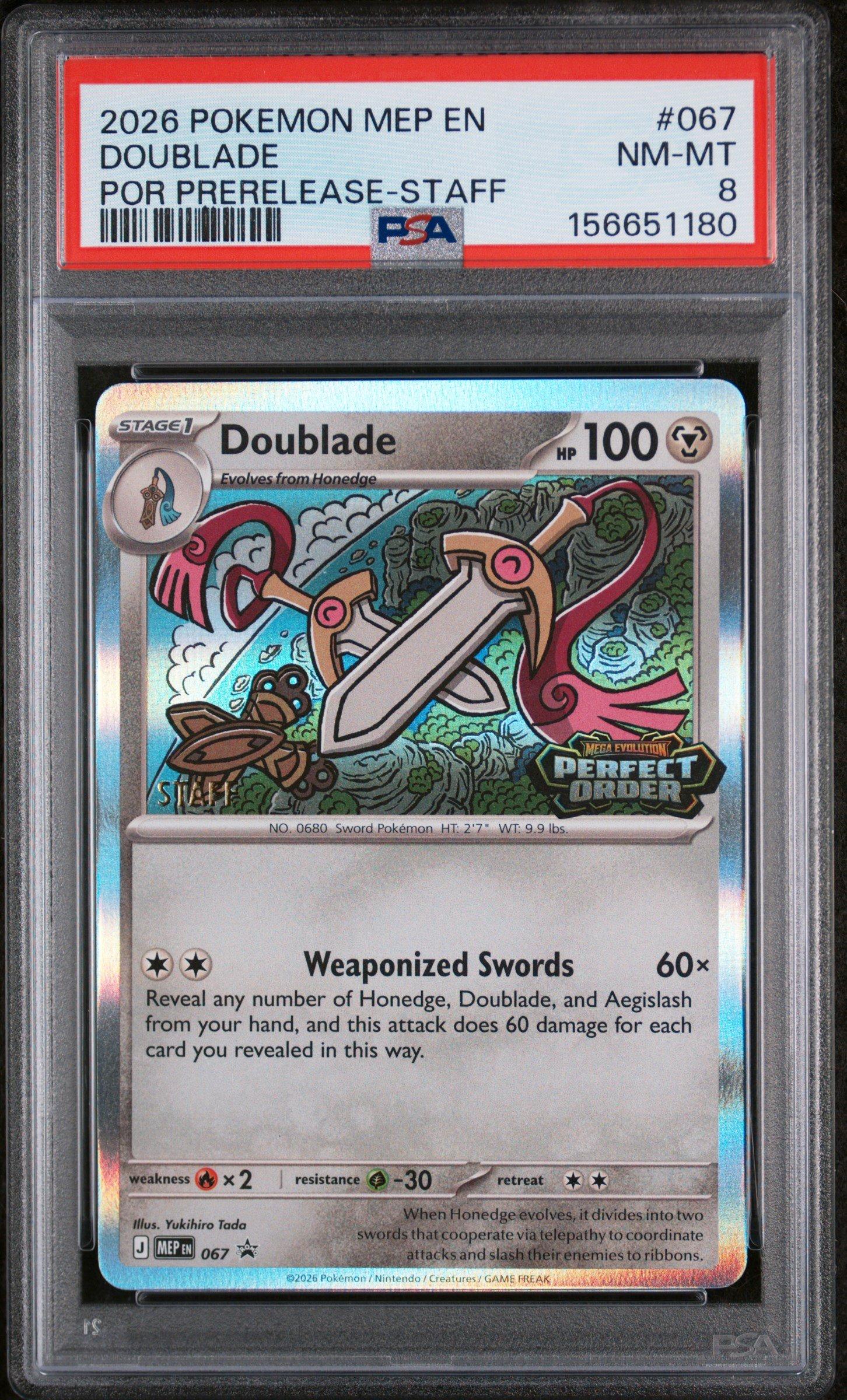 2026 Pokemon Mep En-me Black Star Promo 067 Doublade Perfect Order