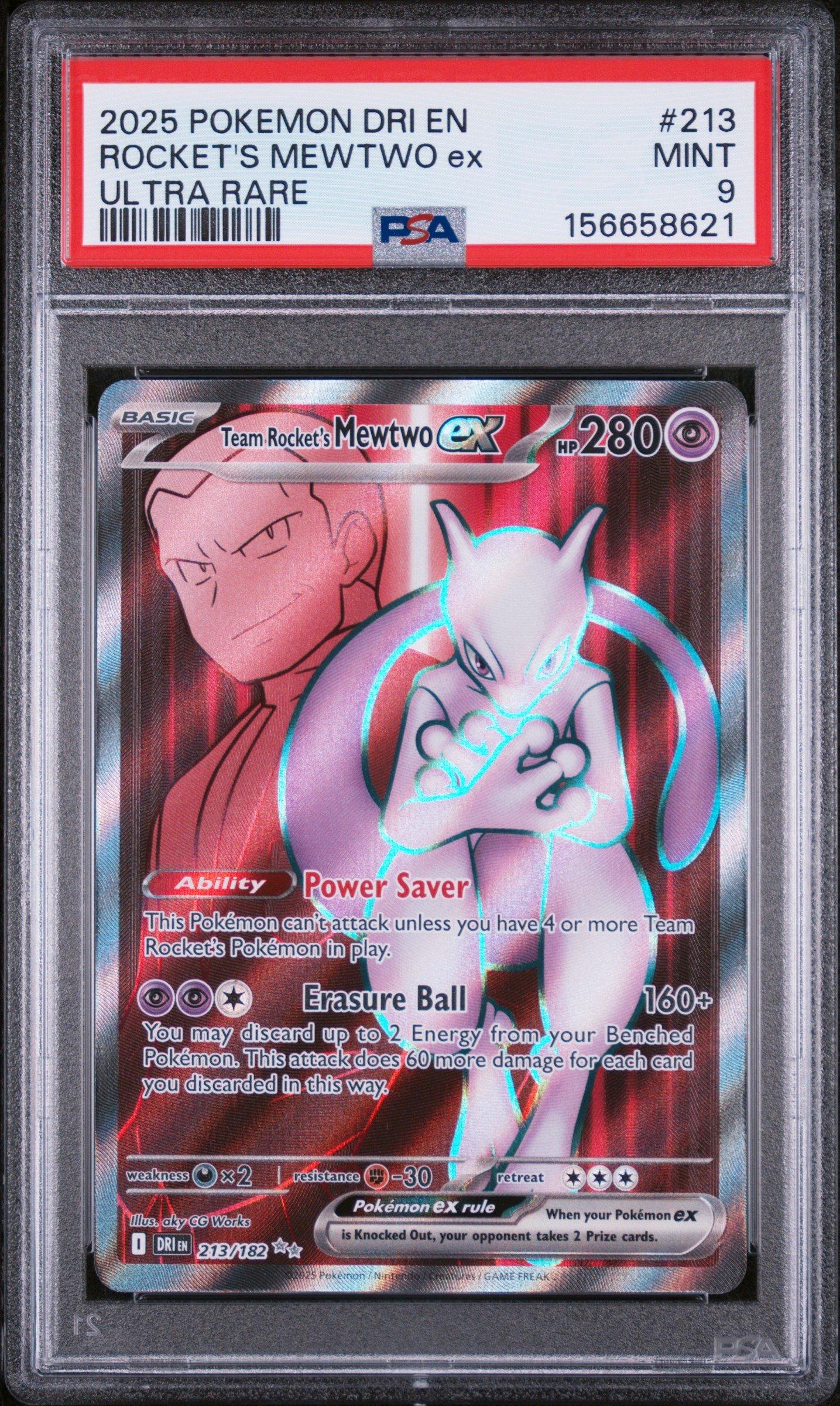 その他 Combined Disasters PSA9 INWO 2025 Pokemon Dri En-destined Rivals 213 Team Rocket's Mewtwo Ex