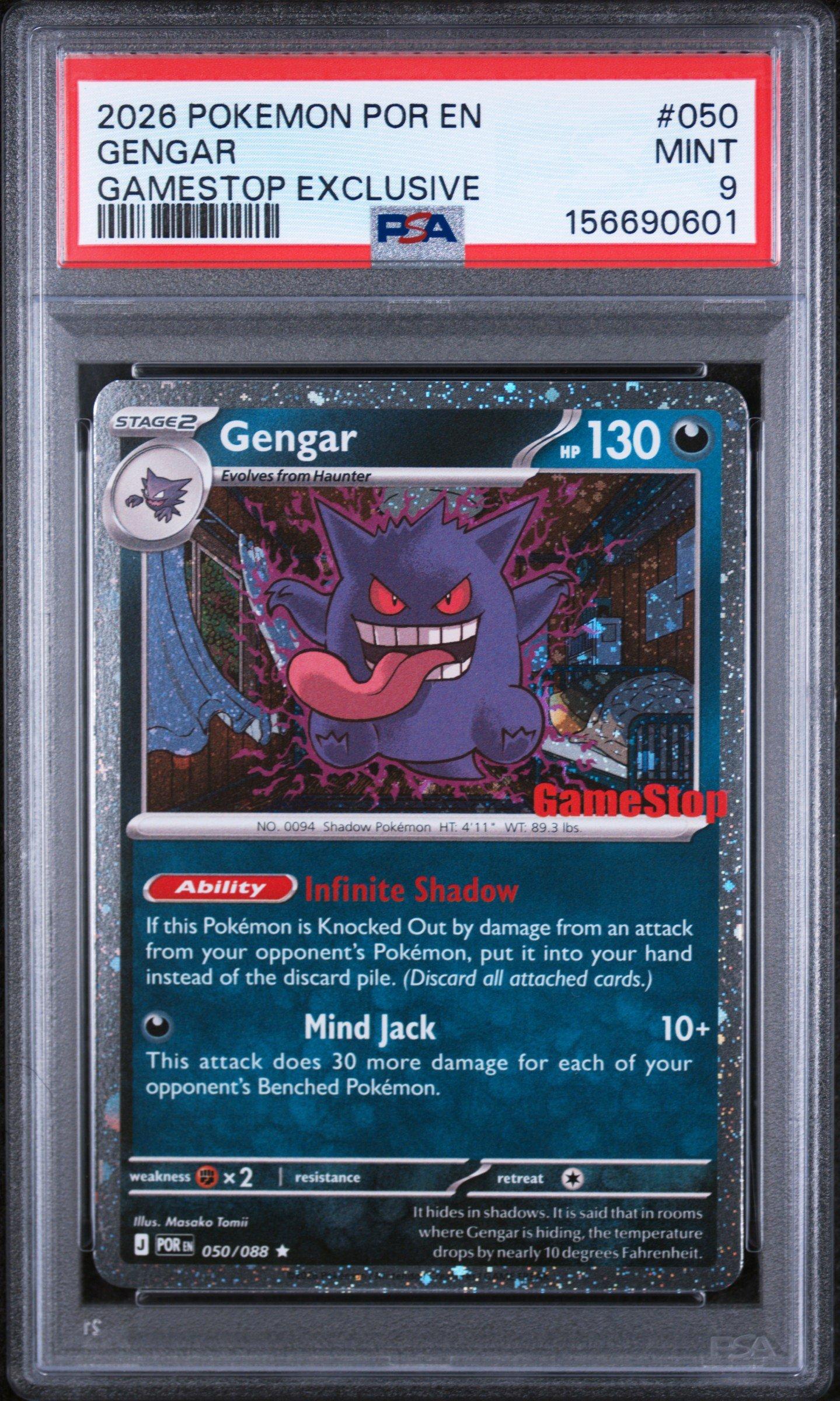 2026 Pokemon Por En-perfect Order 050 Gengar Gamestop Exclusive
