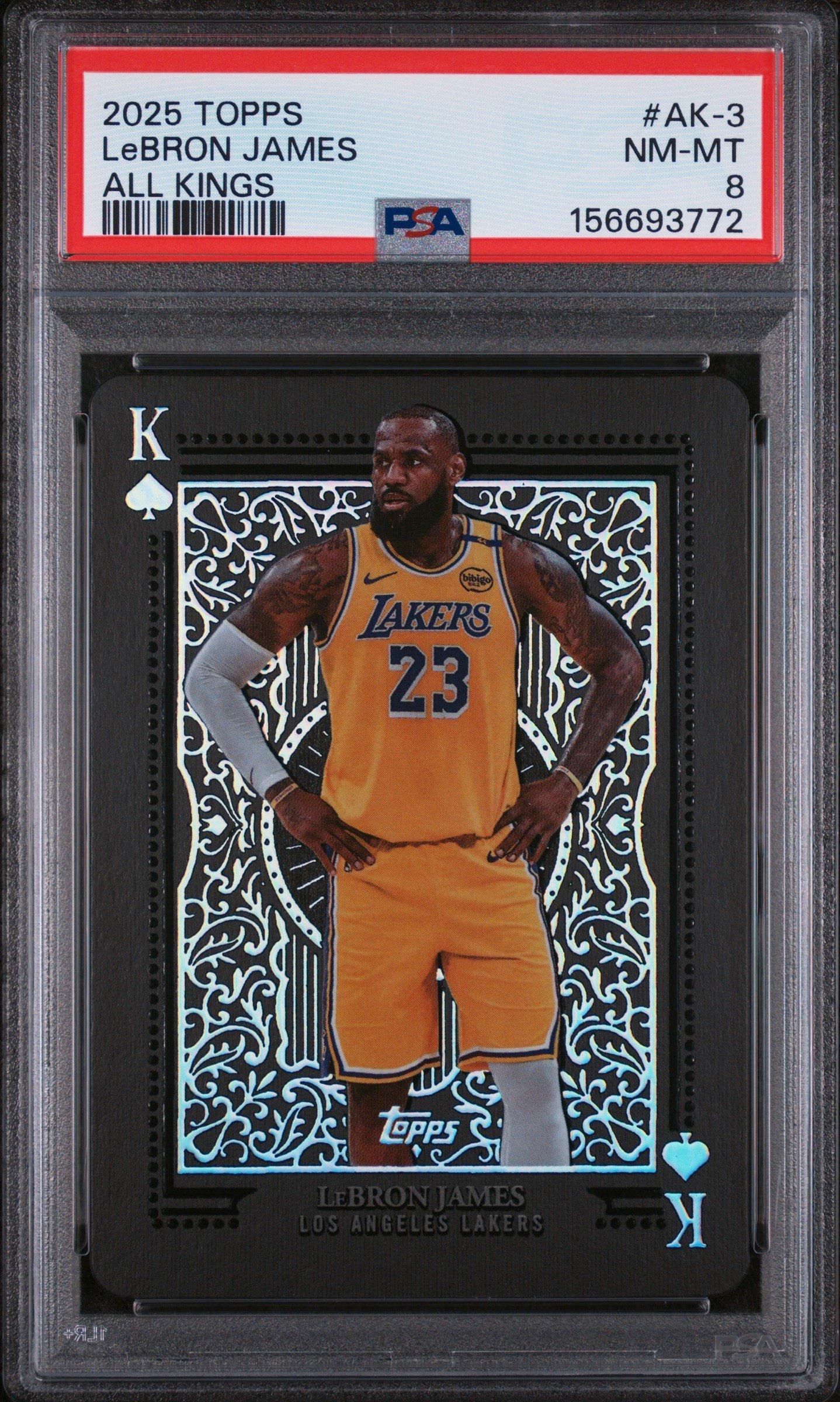 2025 Topps All Kings Ak-3 Lebron James PSA 8
