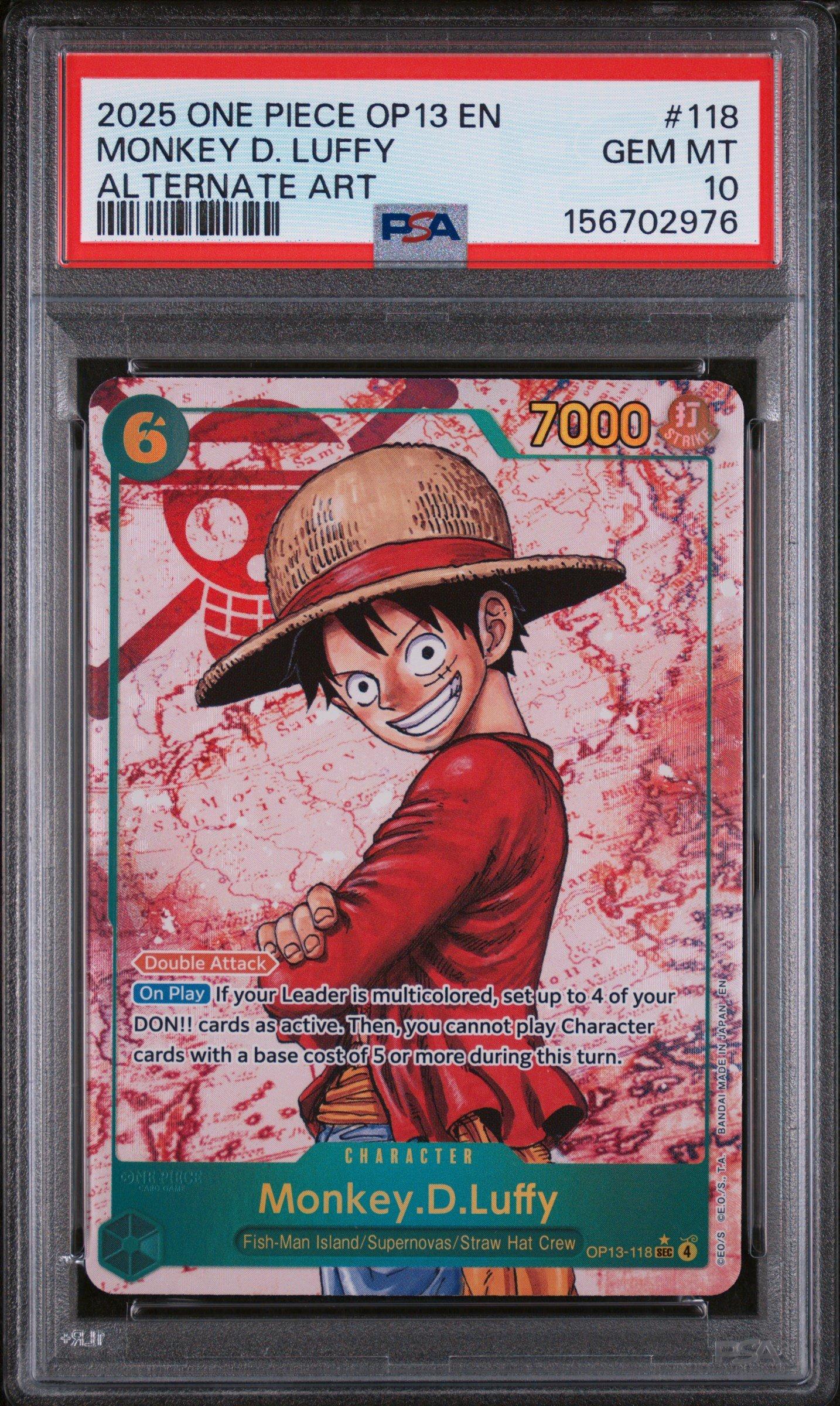 2025 One Piece Op13-carrying On His Will 118 Monkey D. Luffy