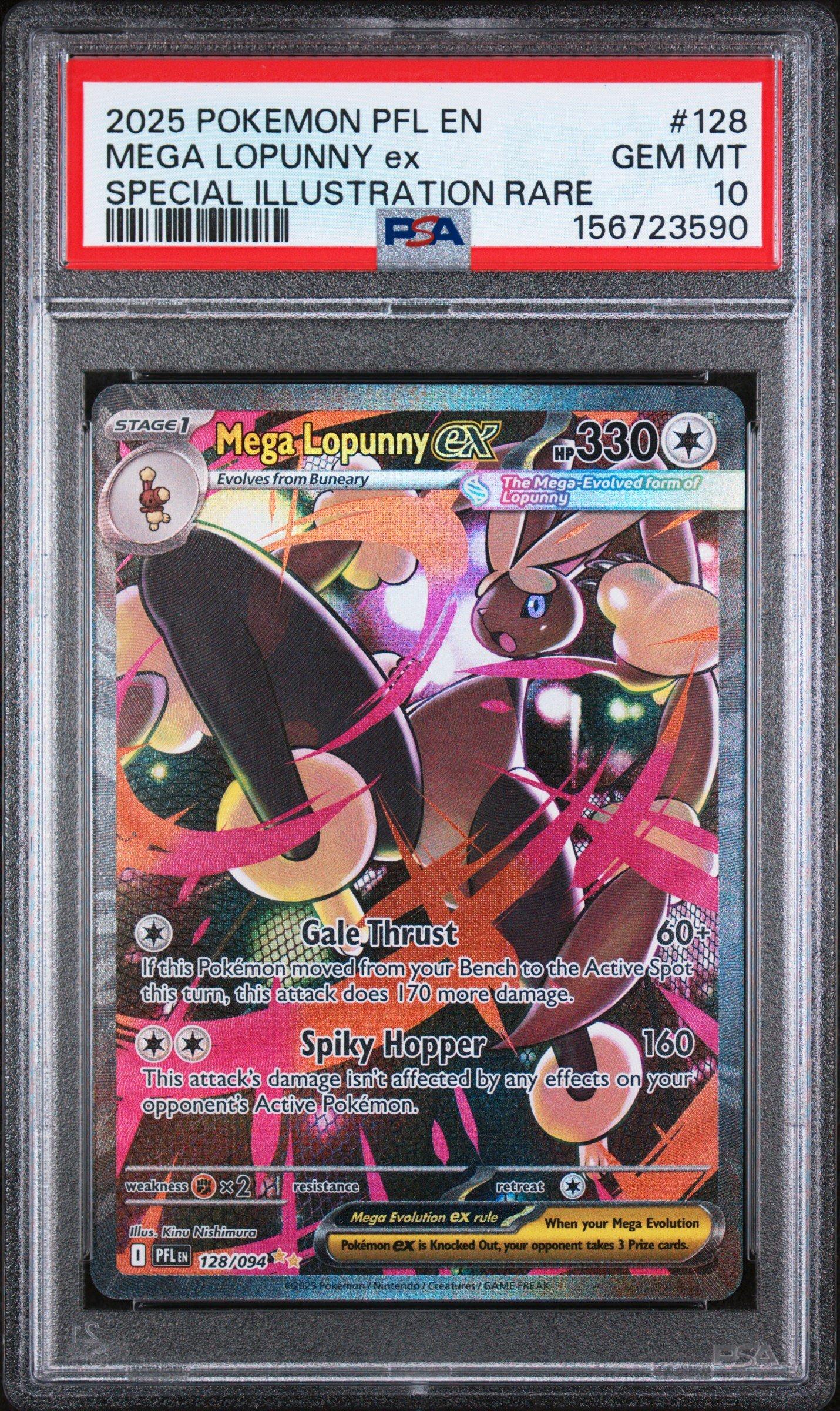 2025 Pokemon Pfl En-phantasmal Flames 128 Mega Lopunny Ex Special
