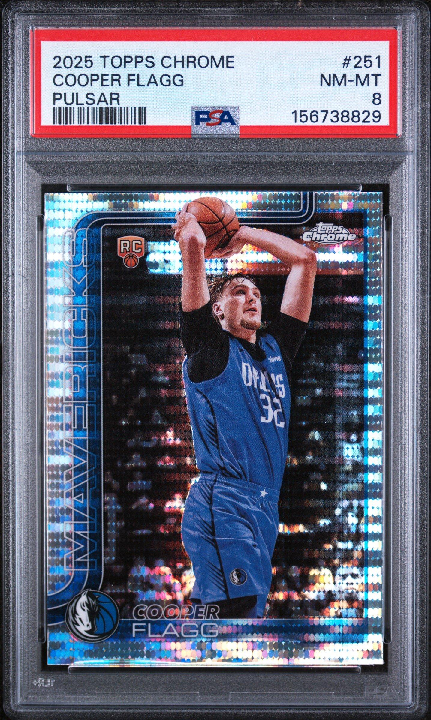 エルサ ファクシミリオートグラフカード 25/25 2025 Topps Chrome 251 Cooper Flagg Pulsar PSA 8 Graded Card | GameStop