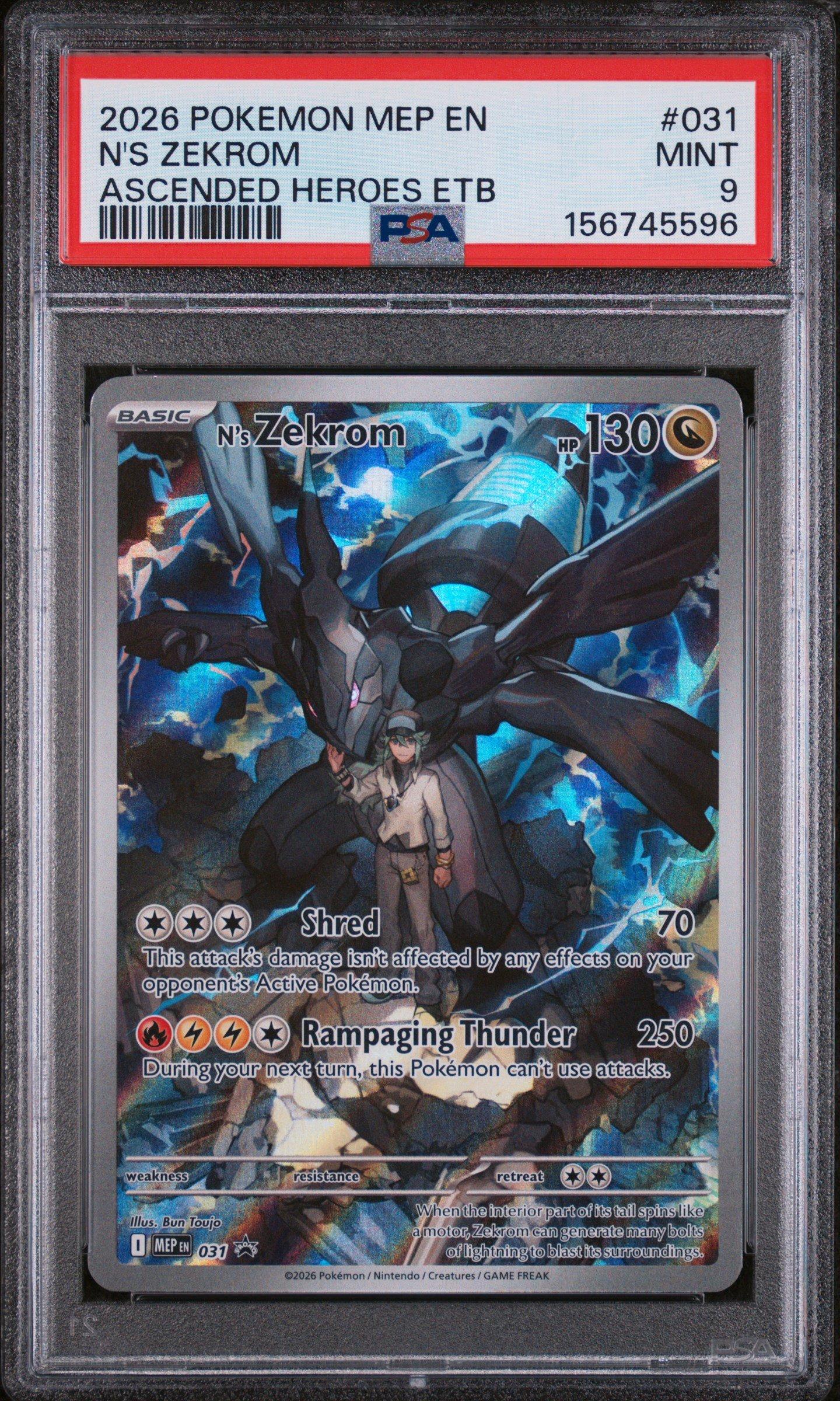 2026 Pokemon Mep En-me Black Star Promo 031 N's Zekrom Ascended