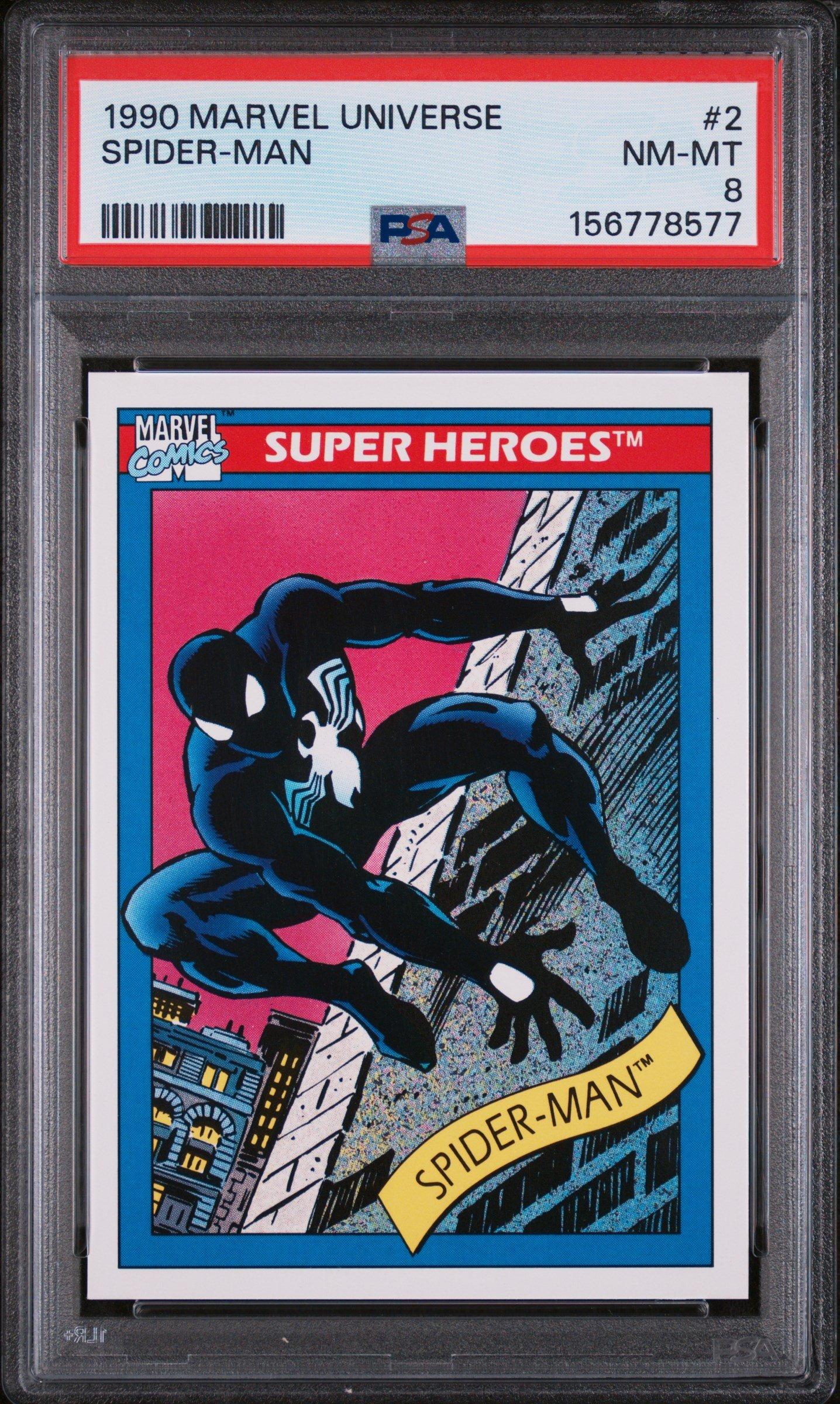 1990 Marvel Universe 2 Spider-man PSA 8 Graded Card | GameStop