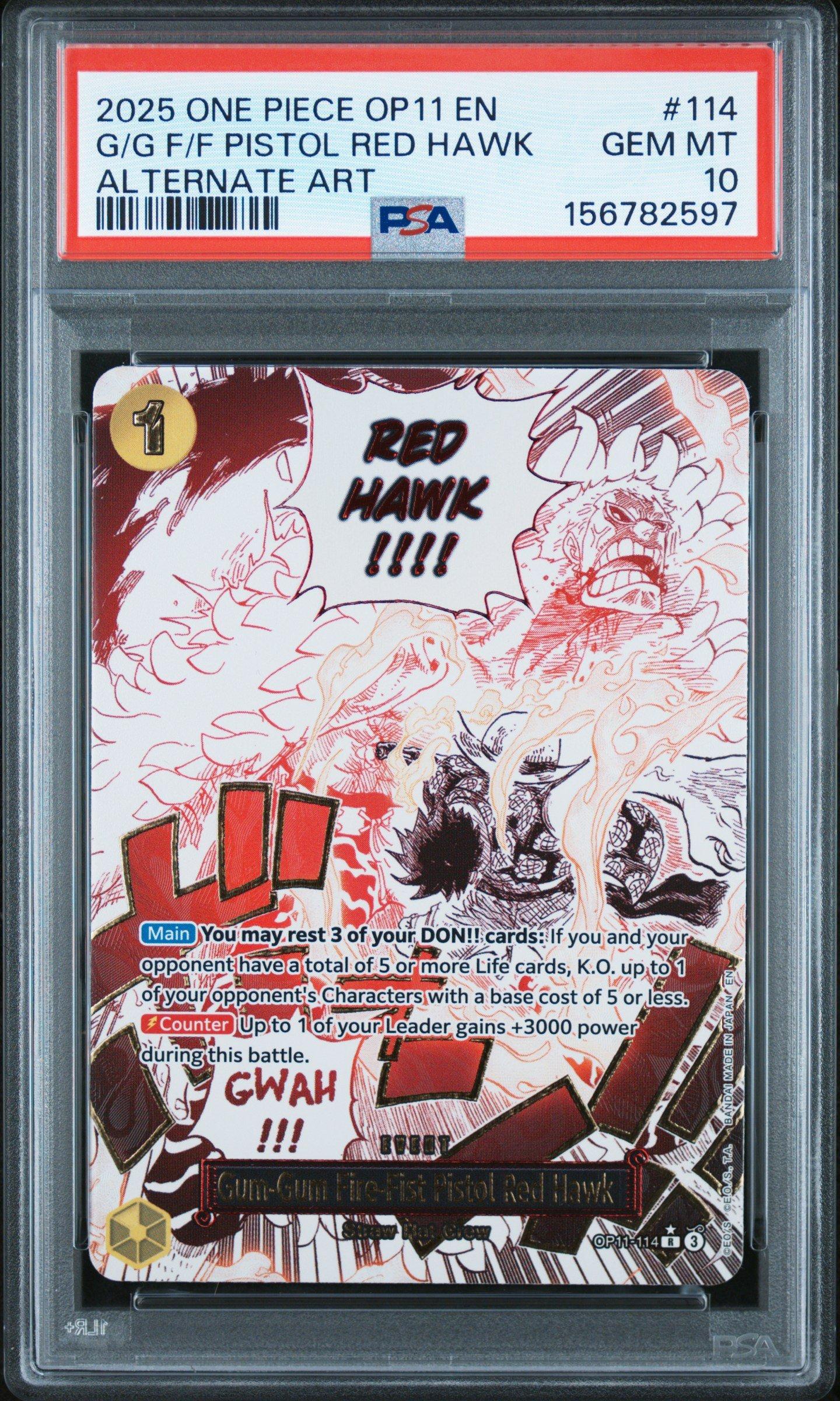 2025 One Piece Op11-a Fist Of Divine Speed 114 Gum-gum Fire-fist