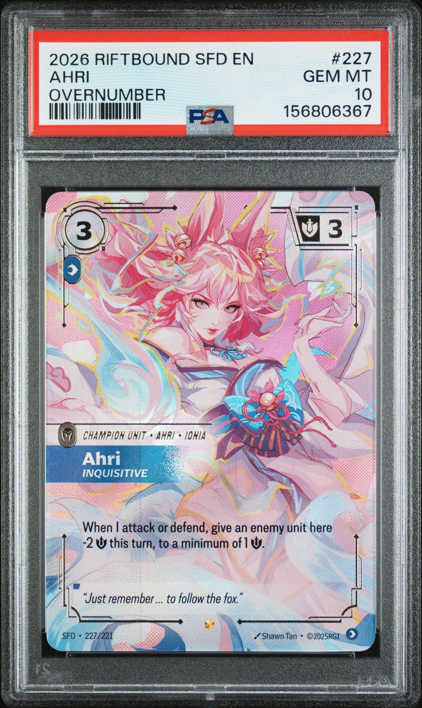 その他 Ahri SFD 227*/221 Riftbound 2026 Riftbound: League Of Legends Sfd-spiritforged 227 Ahri