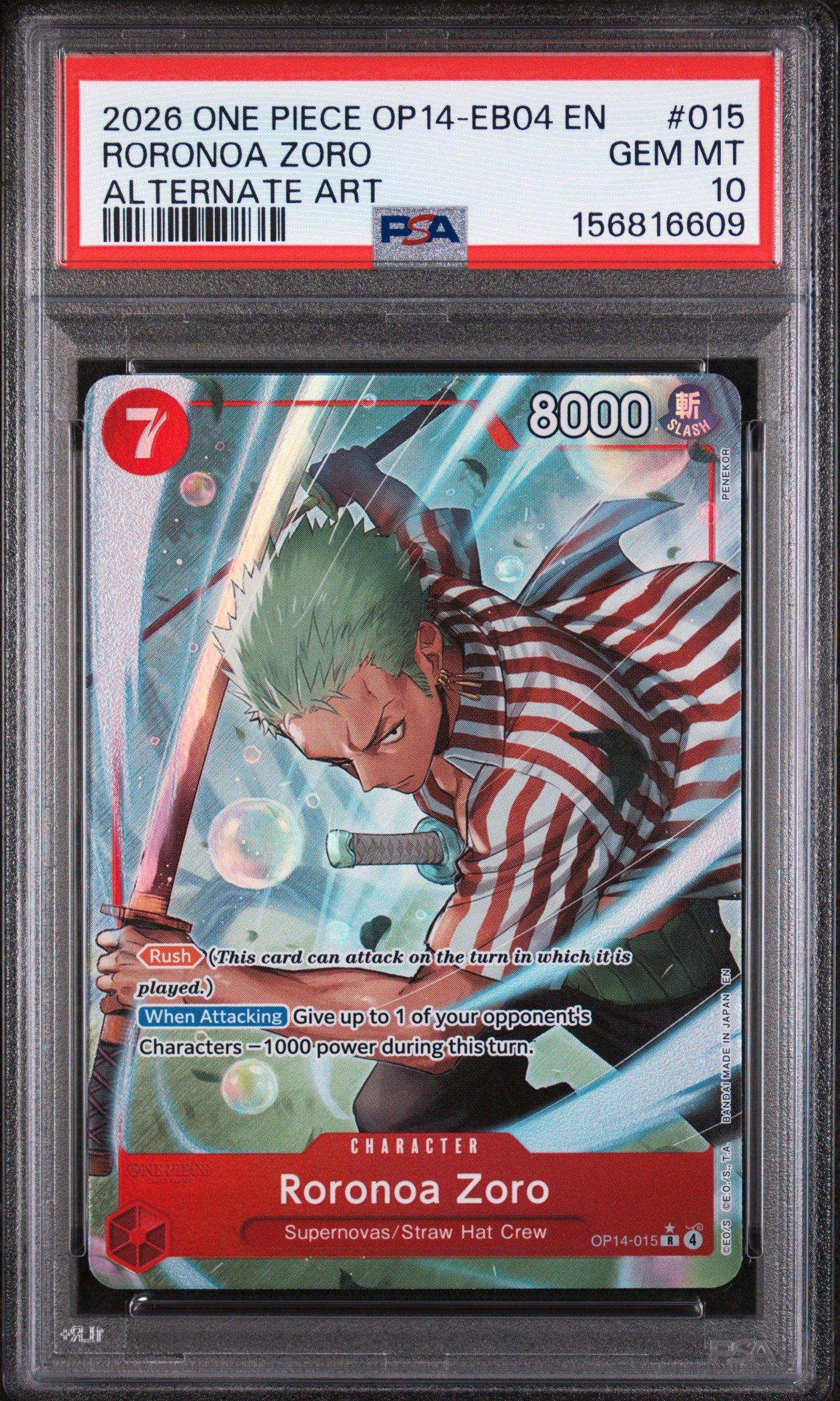 2026 One Piece Op14-eb04-the Azure Sea's Seven 015 Roronoa Zoro