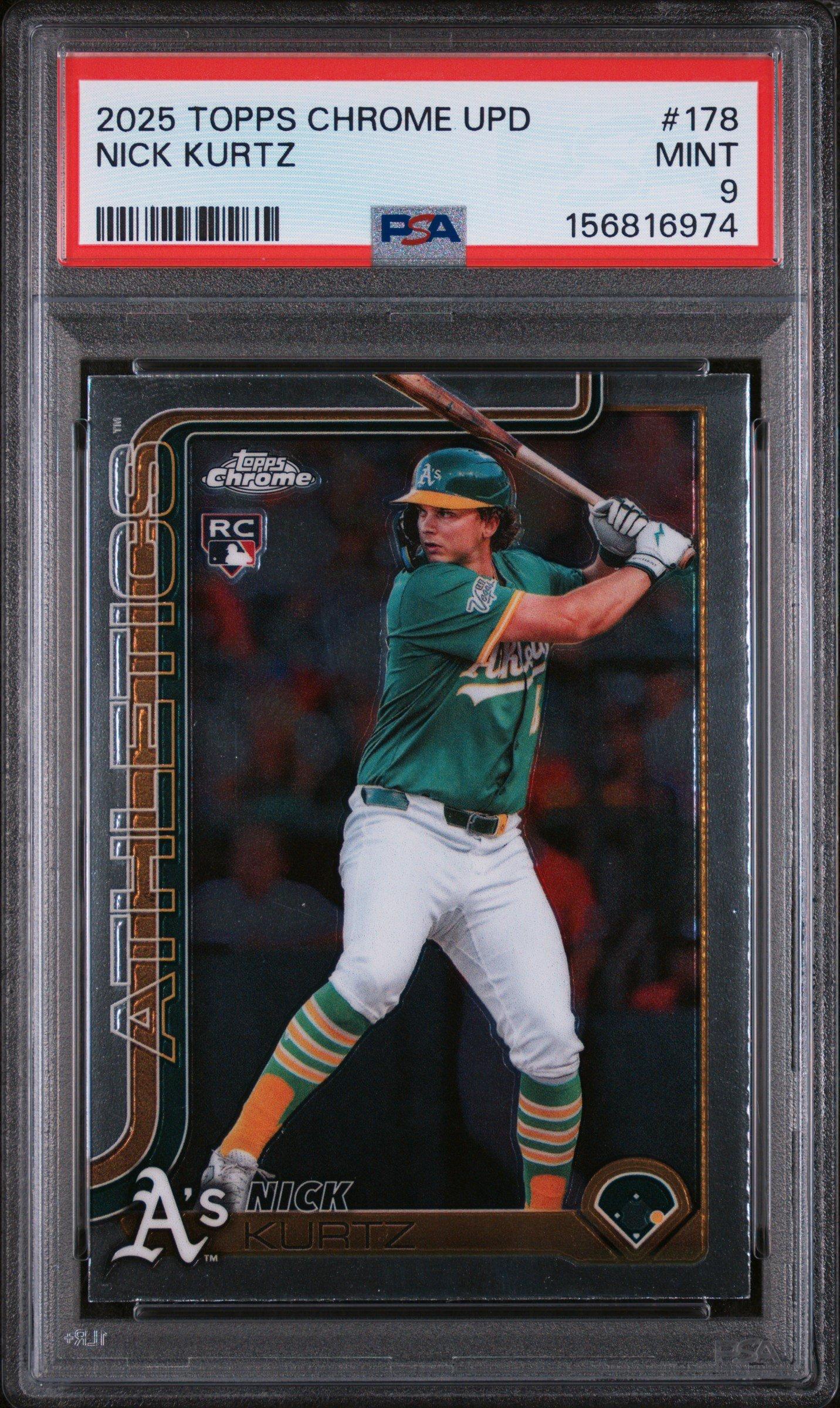 2025 Topps Chrome Update 178 Nick Kurtz PSA 9