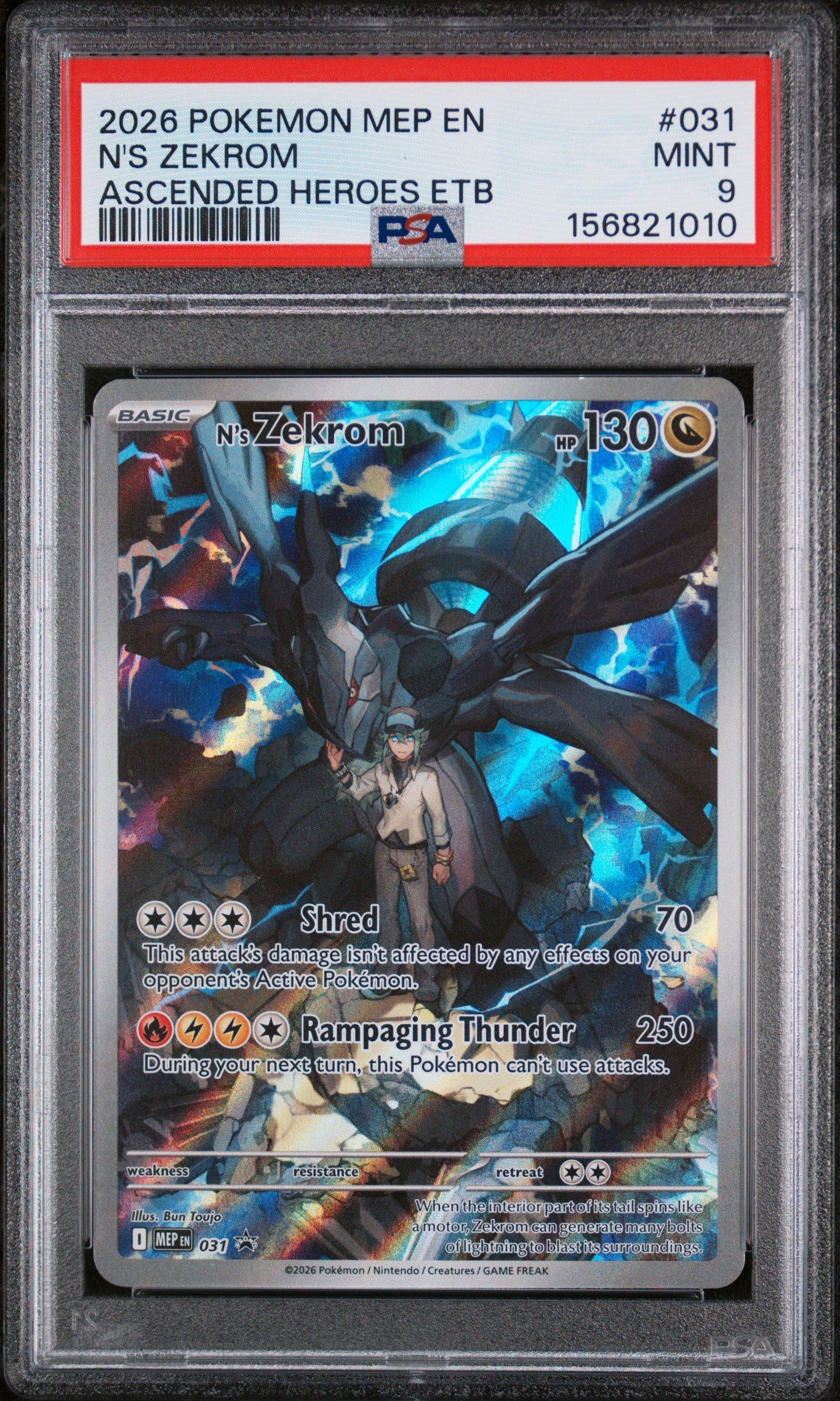 2026 Pokemon Mep En-me Black Star Promo 031 N's Zekrom Ascended