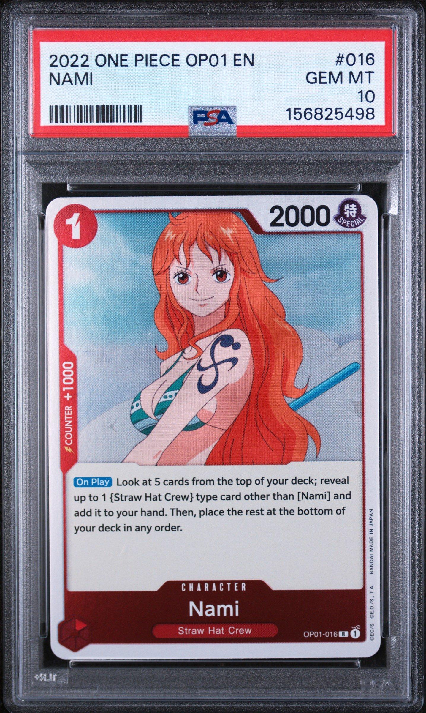 2022 One Piece Op01-romance Dawn 016 Nami PSA 10 Graded Card