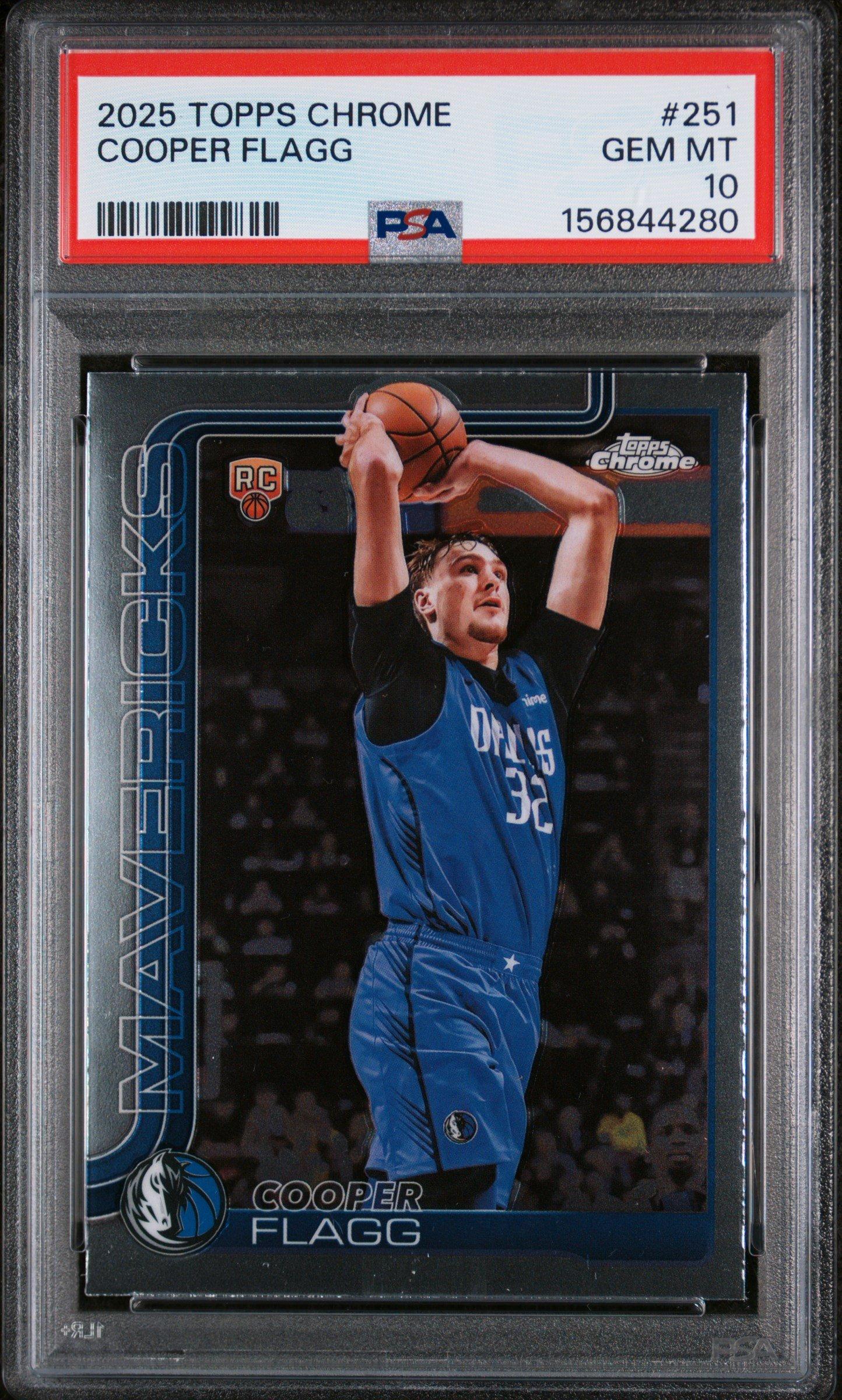 2025 Topps Chrome 251 Cooper Flagg PSA 10 Graded Card | GameStop