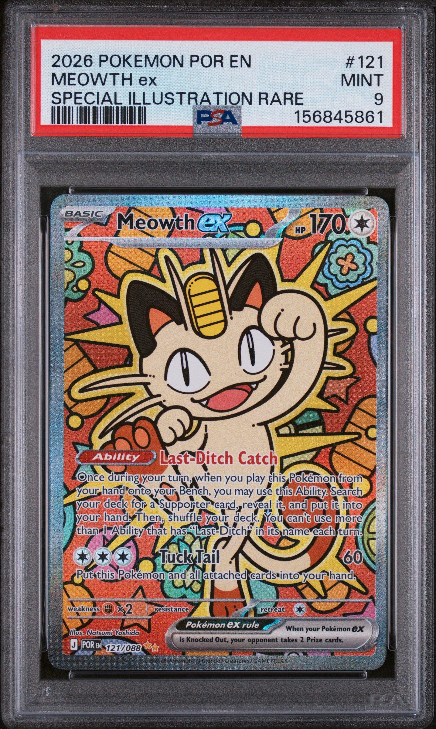 2026 Pokemon Por En-perfect Order 121 Meowth Ex Special