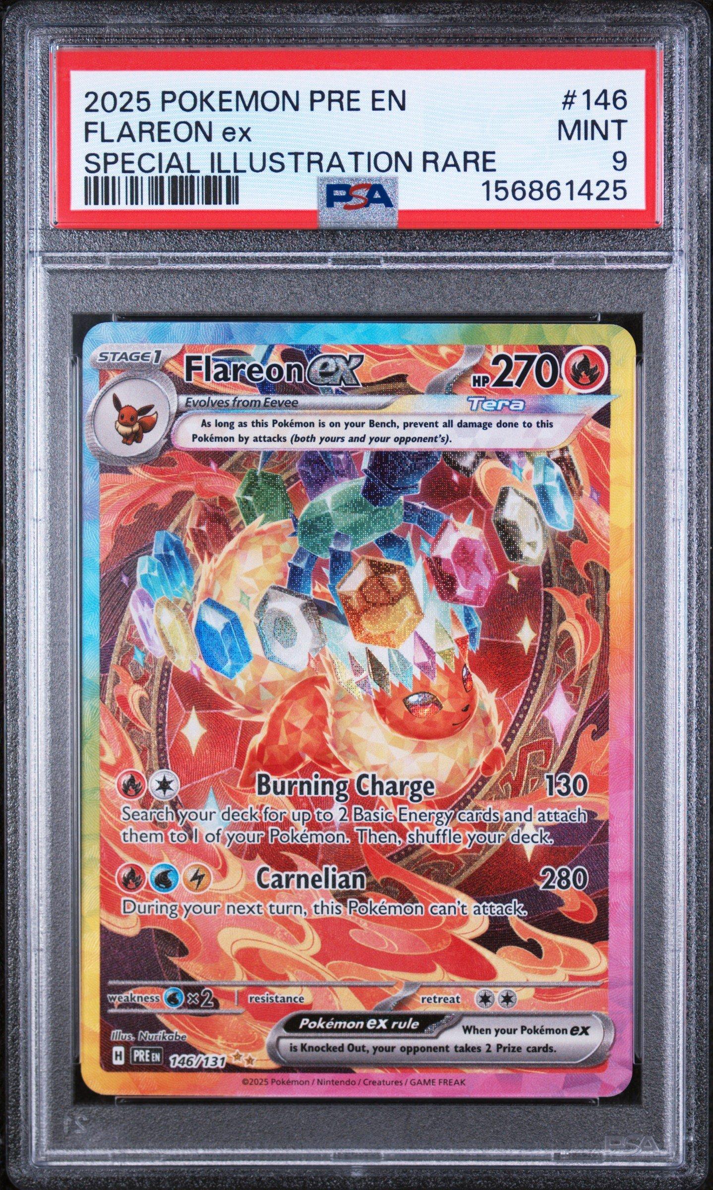 2025 Pokemon Pre En-prismatic Evolutions 146 Flareon Ex Special