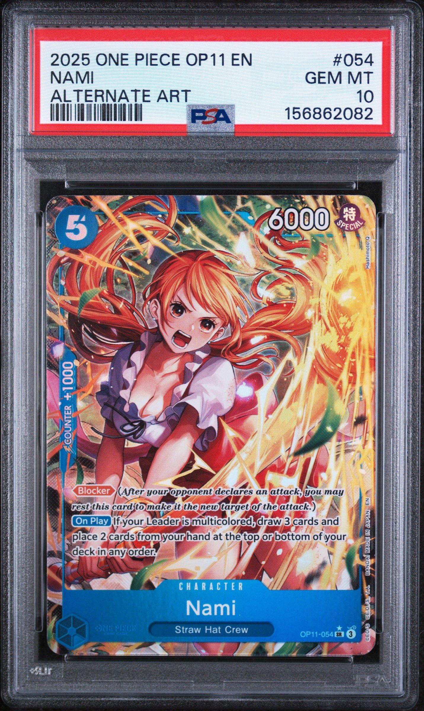 2025 One Piece Op11-a Fist Of Divine Speed 054 Nami Alternate Art