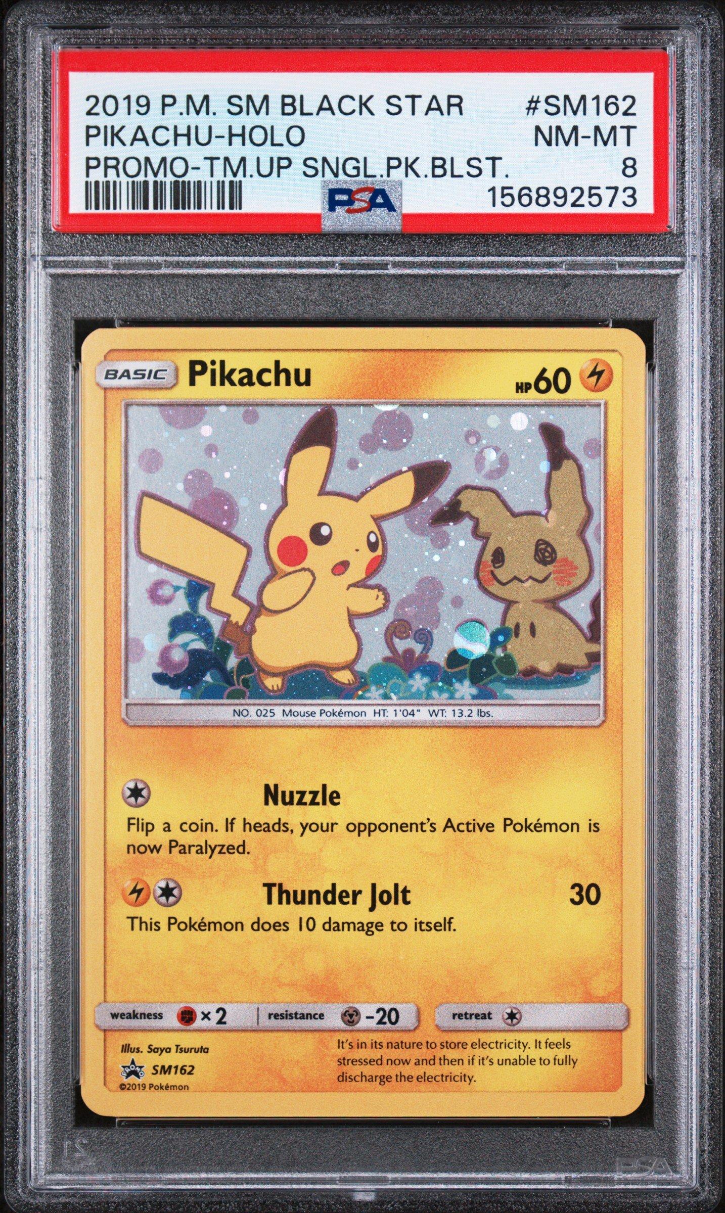 2019 Pokemon Sm Black Star Promo Sm162 Pikachu-holo Team Up Single