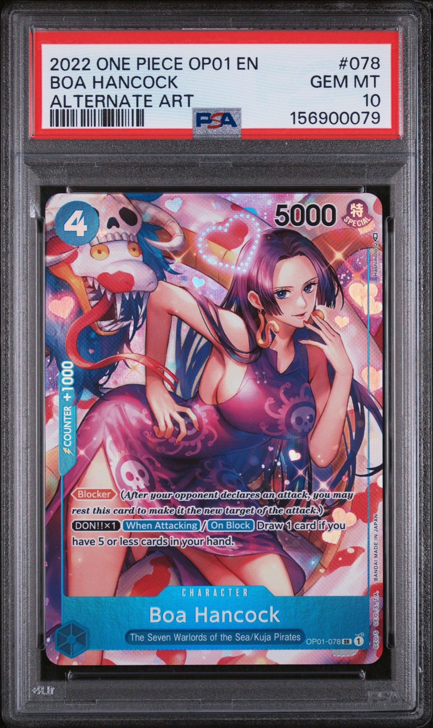 2022 One Piece Op01-romance Dawn 078 Boa Hancock Alternate Art PSA