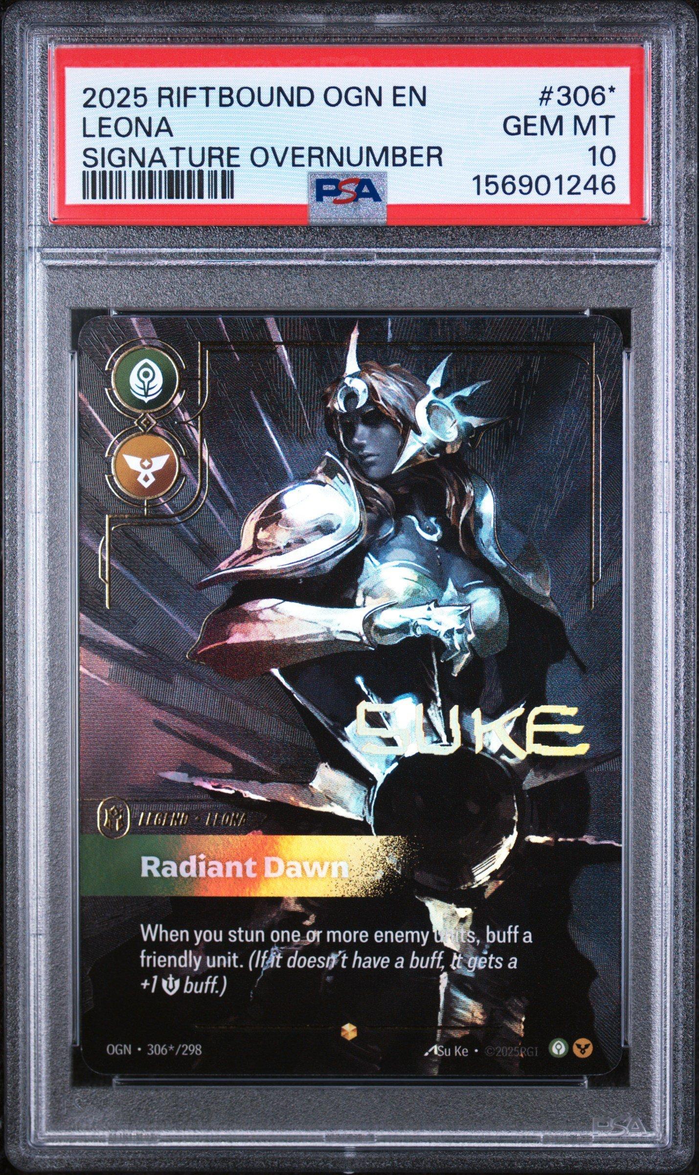 リフトバウンド　riftbound オーバーナンバー Radiant Dawn 2025 Riftbound: League Of Legends Ogn-origins 306* Leona - Radiant